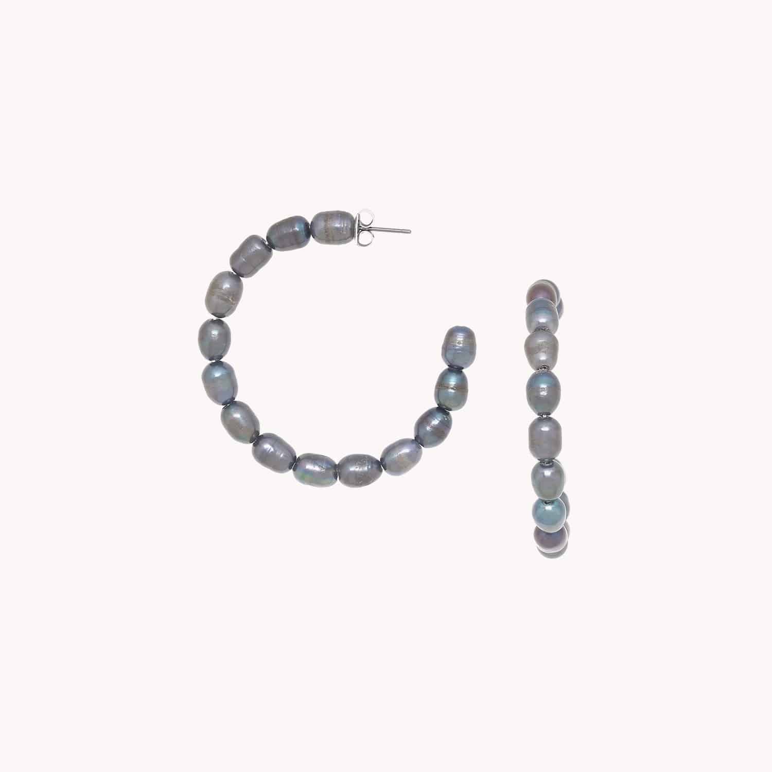 Boucles d'oreille Pebble Beach laiton perles de culture 12--90377 Nature Bijoux