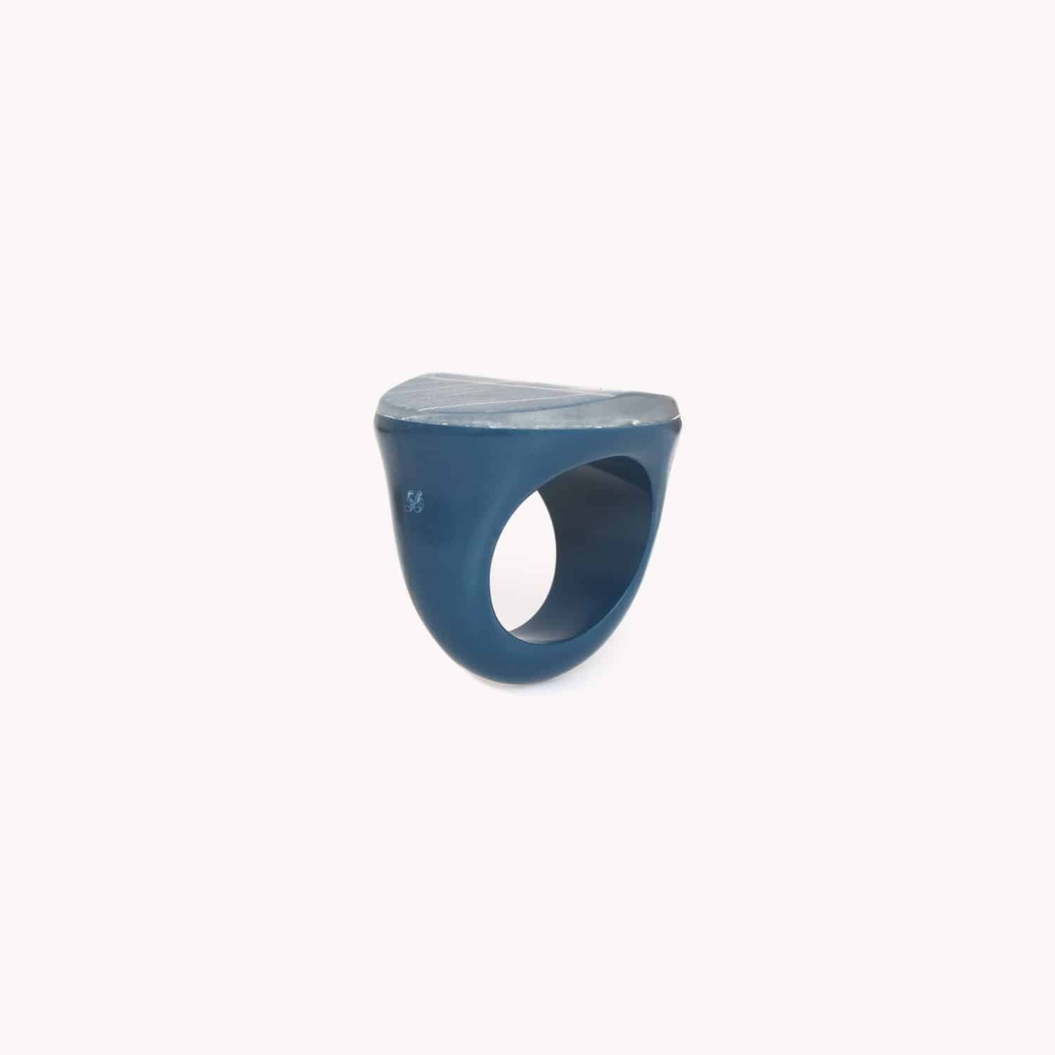 Détail matière feuille bleu pétrole 19--25833 Nature Bijoux