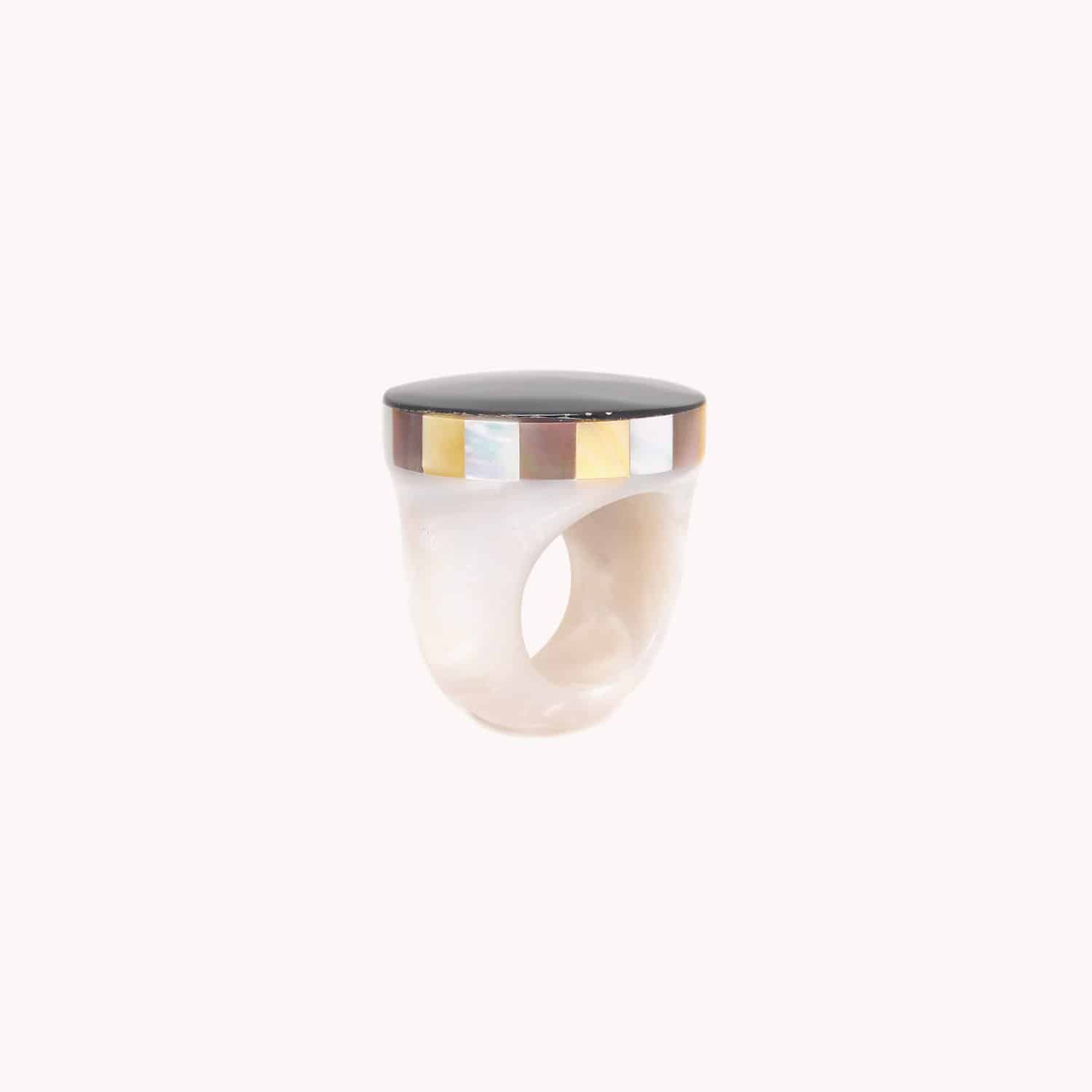 Détail nacre noire bague 19--25849 Nature Bijoux