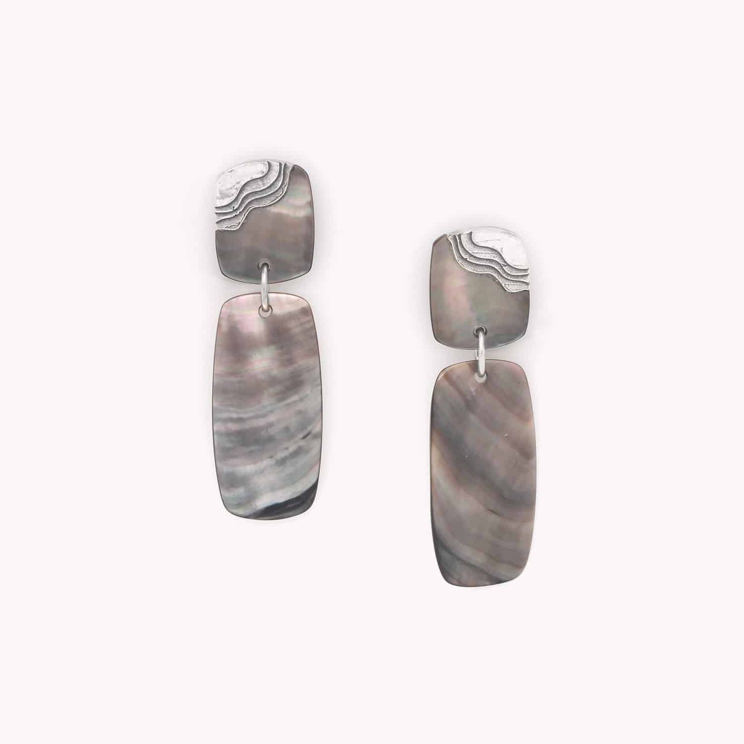 Boucles d'oreilles Mindoro nacre laiton étain 12--90484 Nature Bijoux