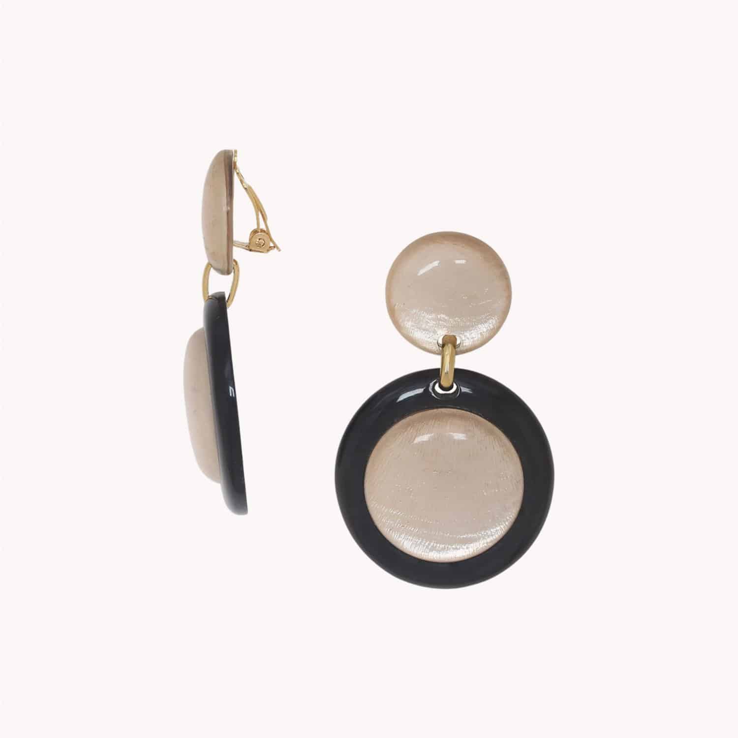 Boucles d'oreilles Saint Honore corne coquillage Capiz 11--90511 Nature Bijoux