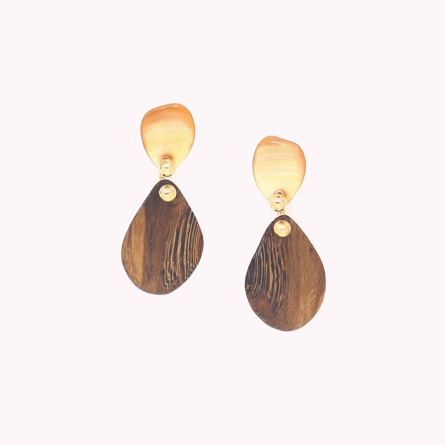 Boucles d'oreille Nature Bijoux Fioria bois robles 12--90492