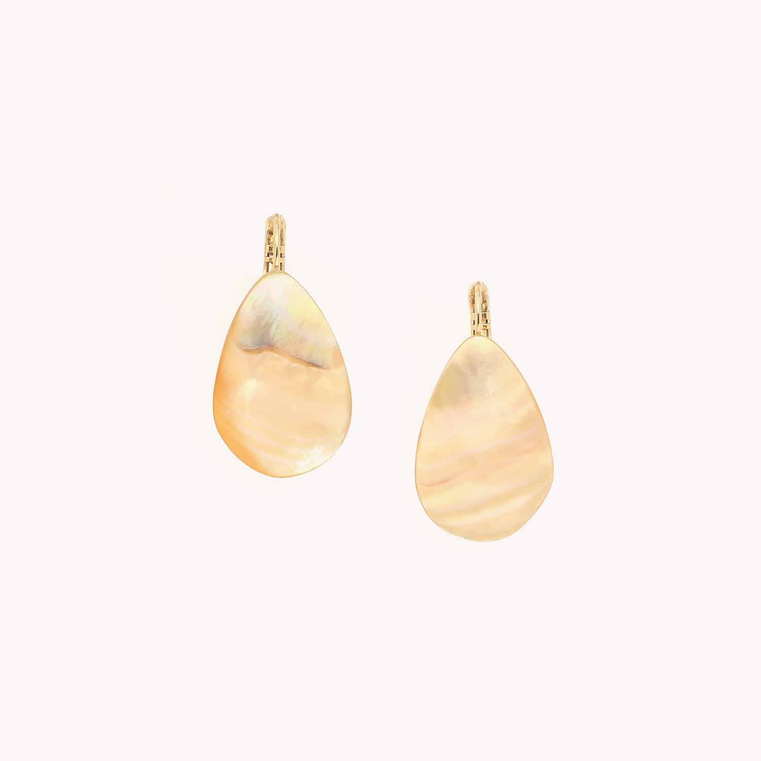 Boucles d'oreilles Fioria nacre dorée 12--90497 Nature Bijoux