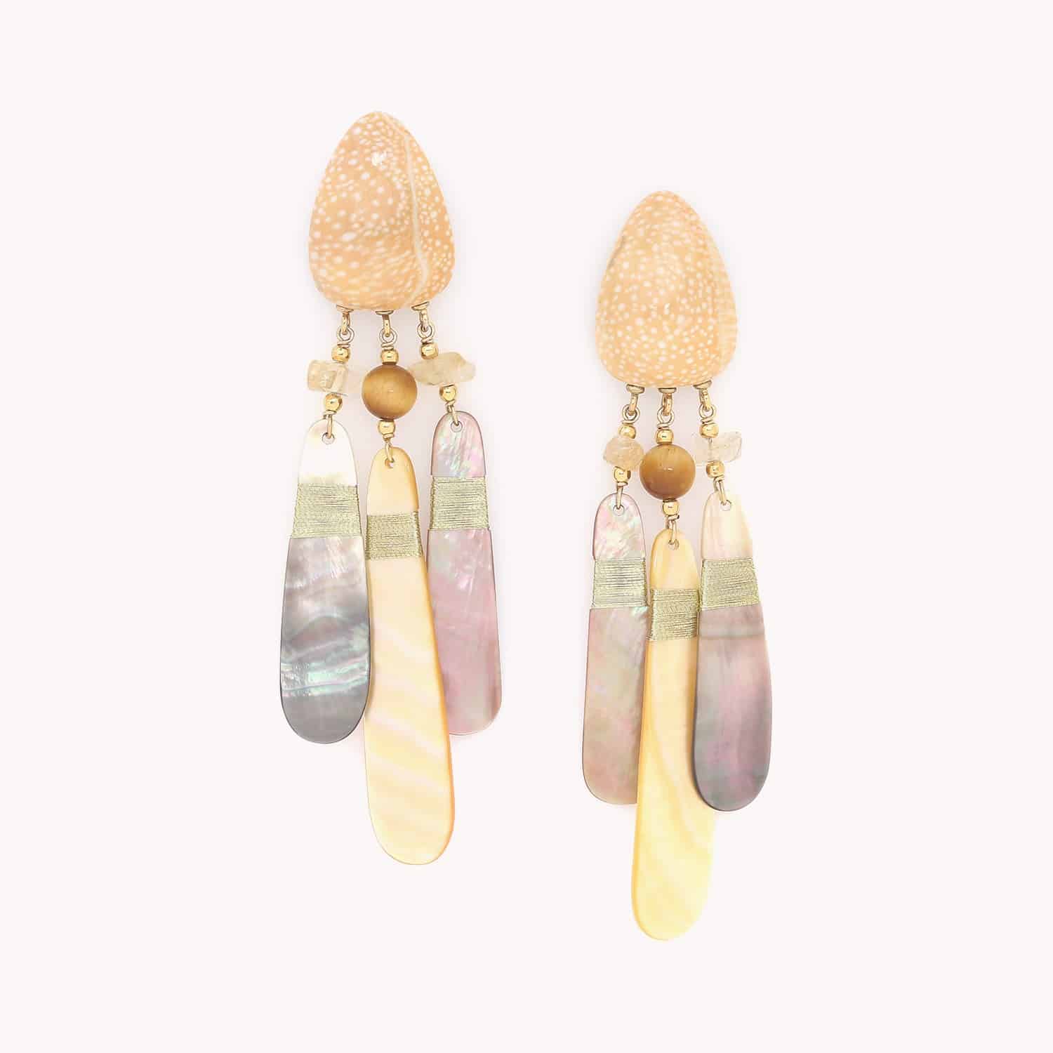 Boucles d'oreilles Alegria Beach nacre 12--90500 Nature Bijoux