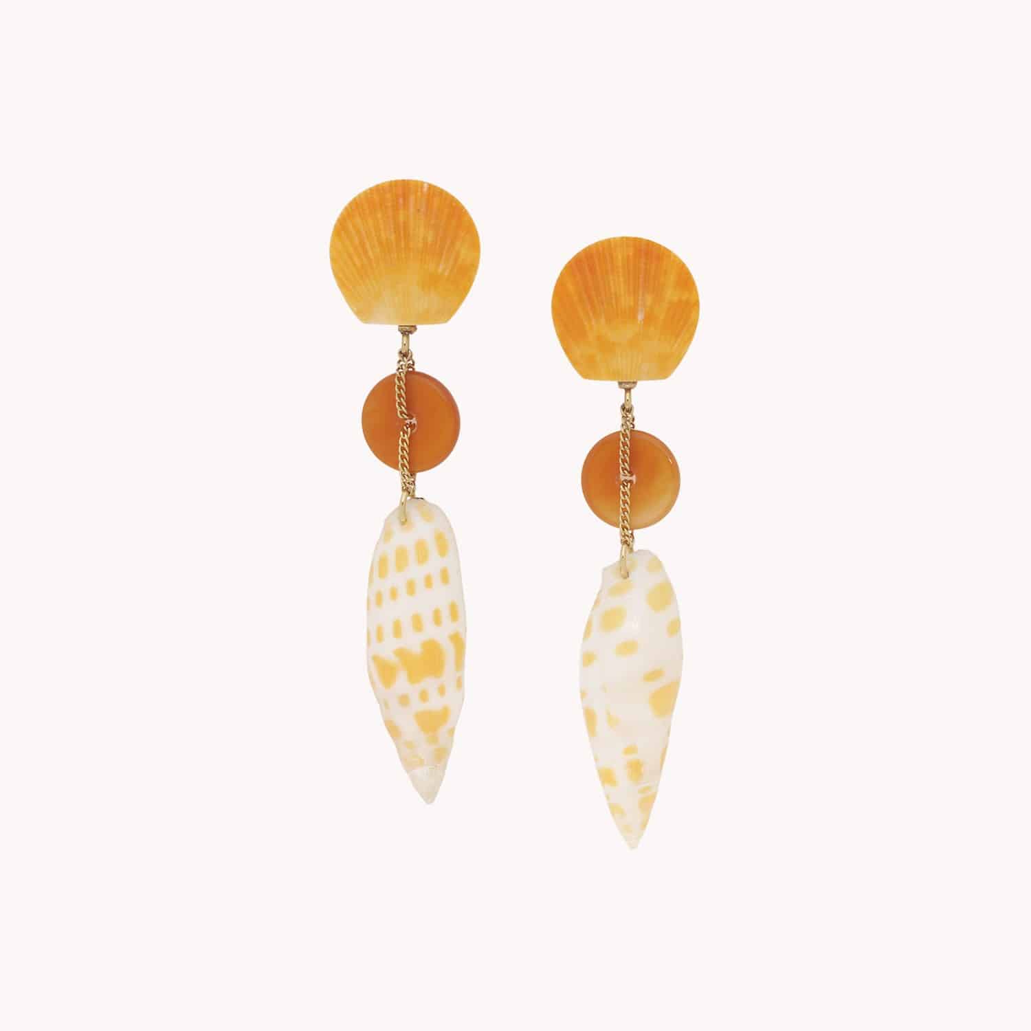Boucles d'oreilles Alona agate coquillage 12--90537 Nature Bijoux