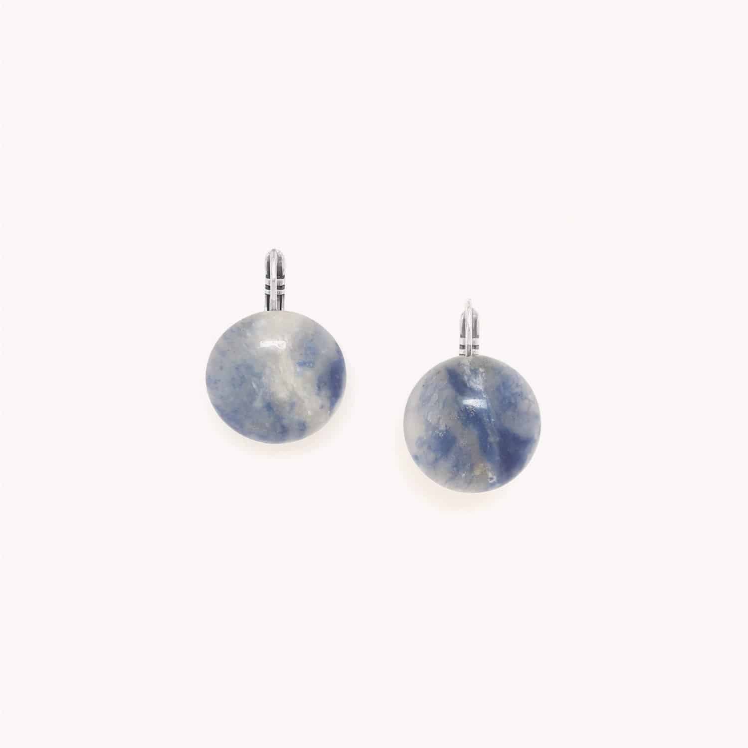Boucles d'oreilles Skala en laiton et sodalite 12--90575 Nature Bijoux