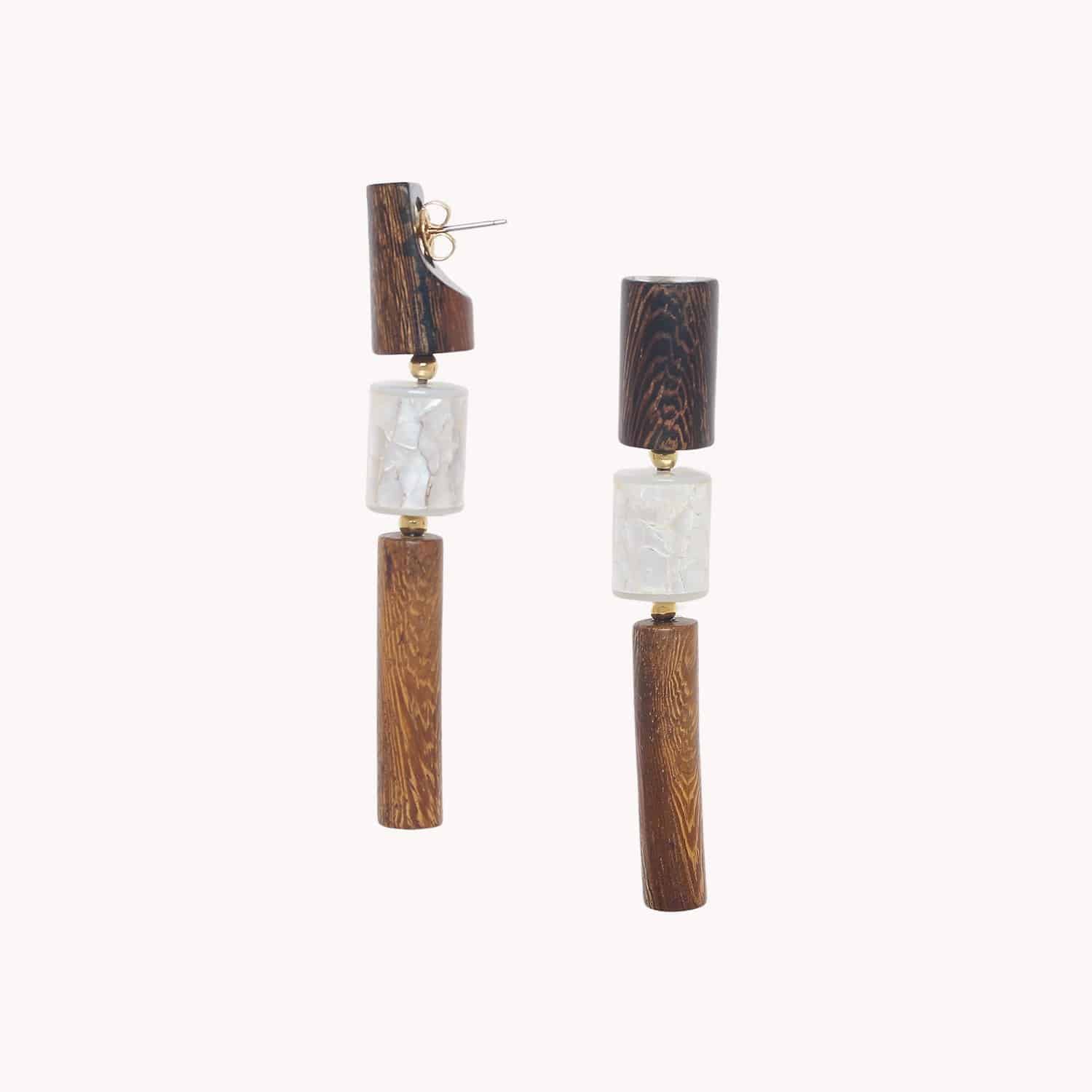 Détail matière bois et nacre 12--90592 Nature Bijoux
