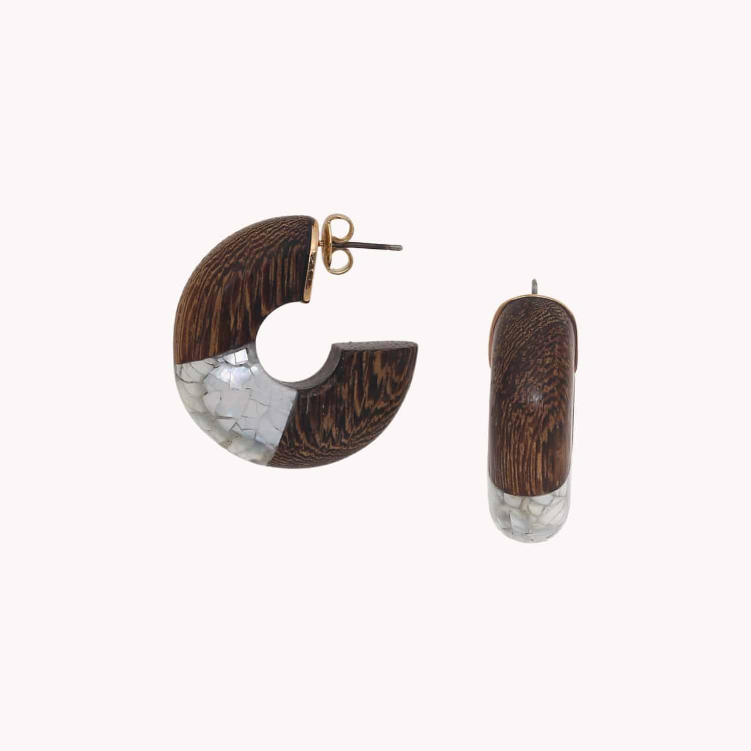 Boucles d'oreilles Nature Bijoux Okawa Bois de Roblès 12--90598