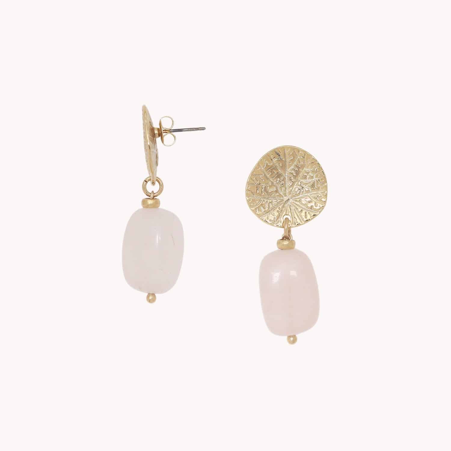 Détail quartz rose poussoir 12--90633 Nature Bijoux
