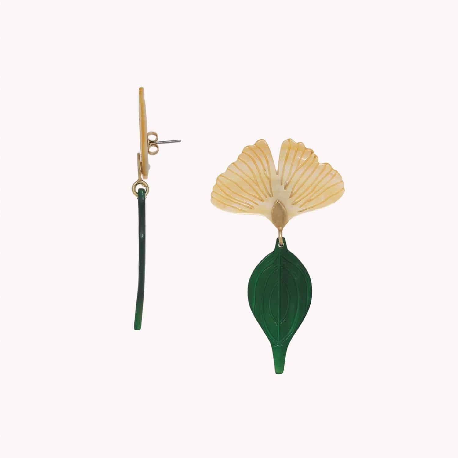 Détail matière ginkgo nacre 12--90674 Nature Bijoux