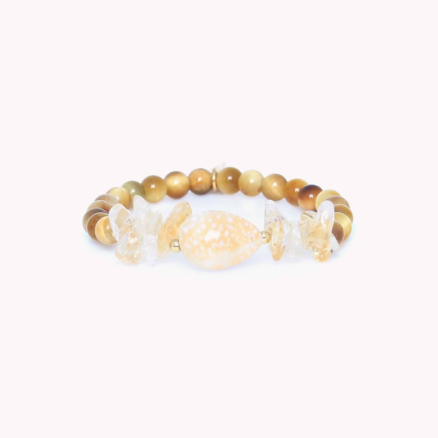 Bracelet Alegria Beach citrine caurie 13--44431 Nature Bijoux