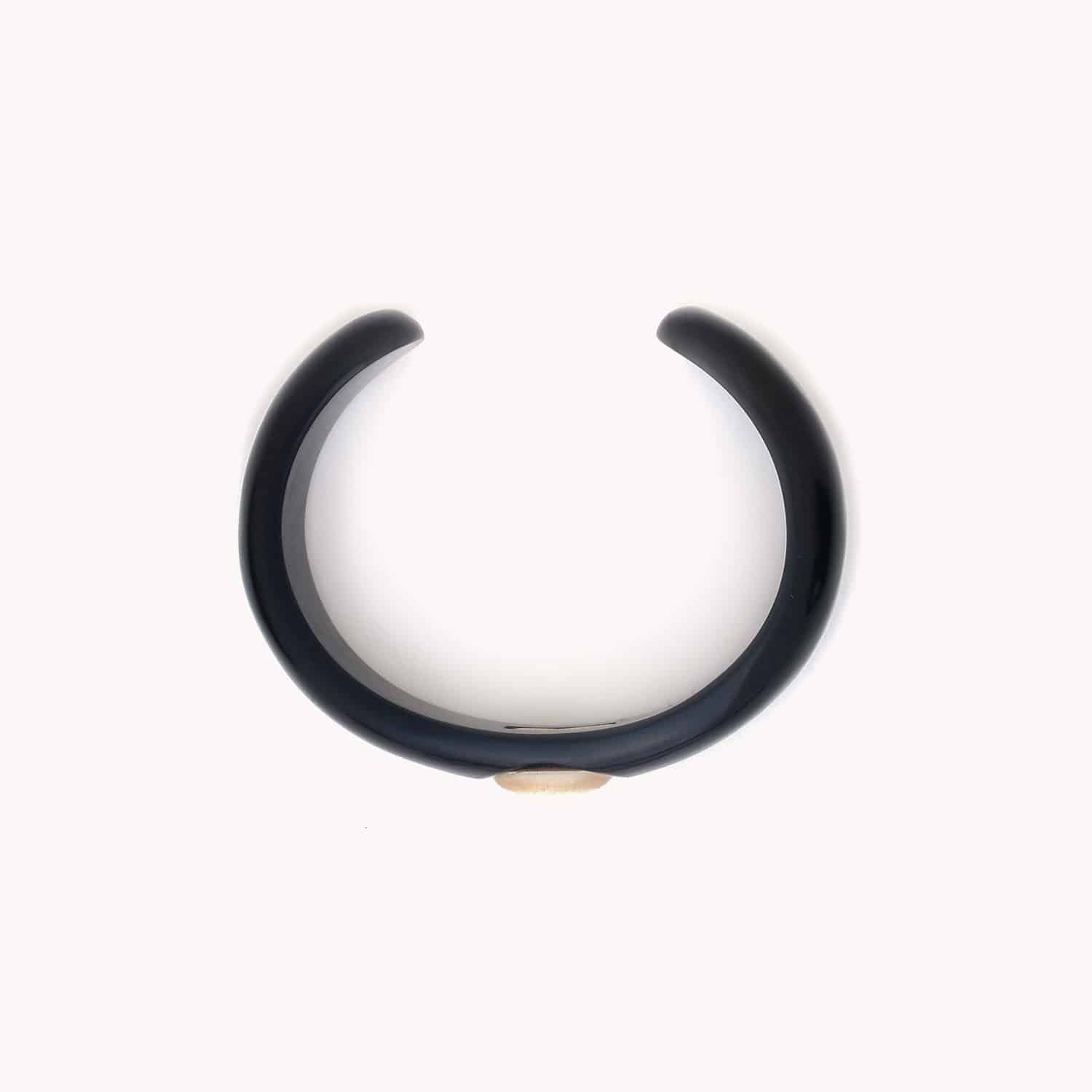 Détail corne noire bracelet jonc 13--44436 Nature Bijoux