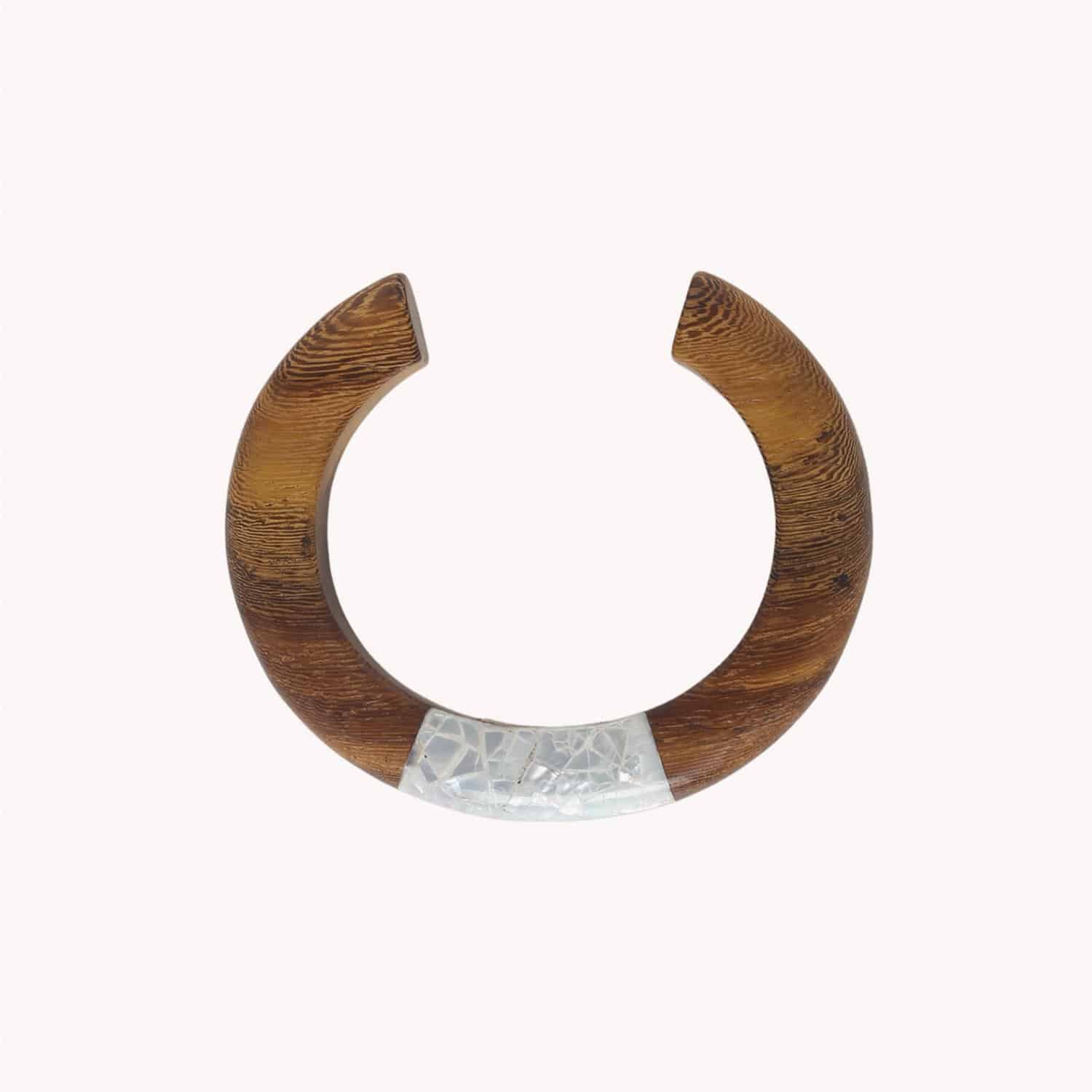 Bracelet Okawa détails nacre et bois 13--44481 Nature Bijoux