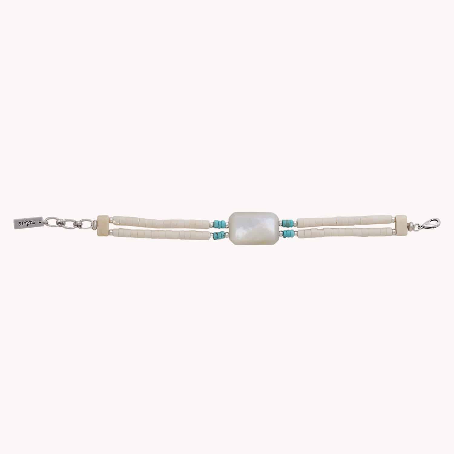 Bracelet Milos adjustable detail howlite 13--44521 Nature Bijoux
