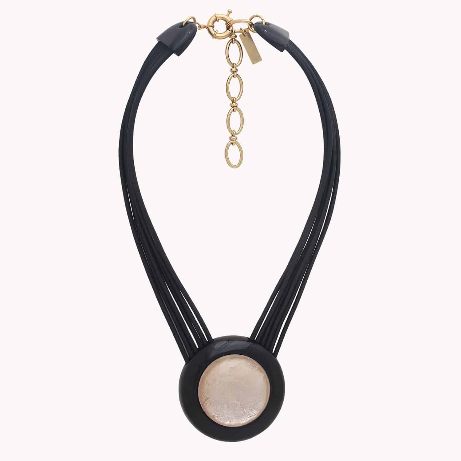 Collier Saint Honore gros pendentif corne coquillage capiz nature bijoux 15--43710
