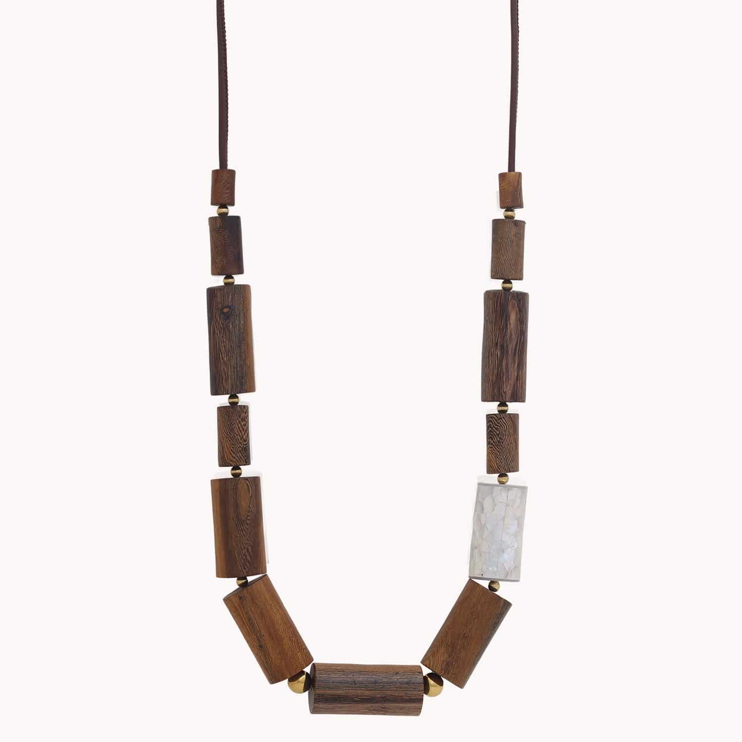 Collier Nature Bijoux Okawa Robles Nacre blanche 15--43761