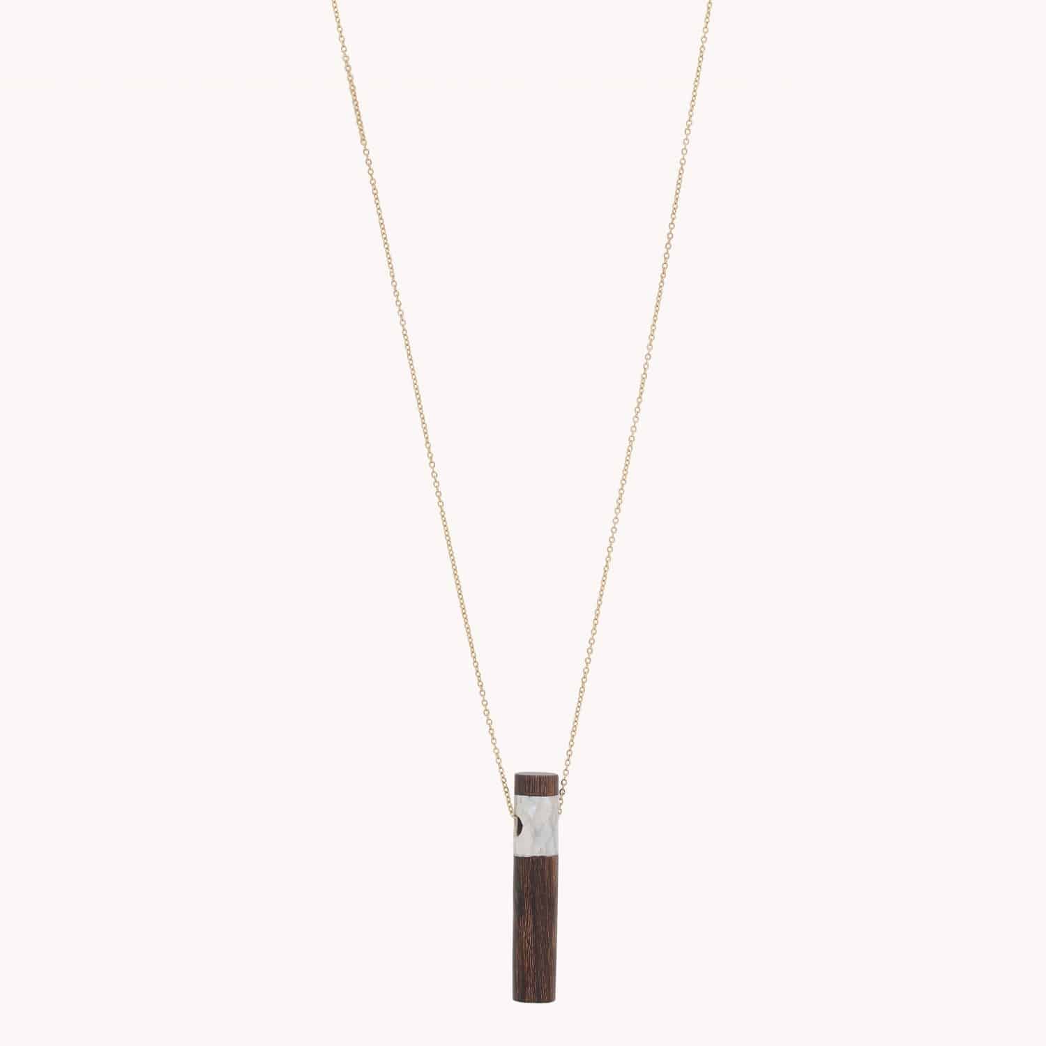 Collier Okawa nacre blanche bois 15--43762 Nature Bijoux