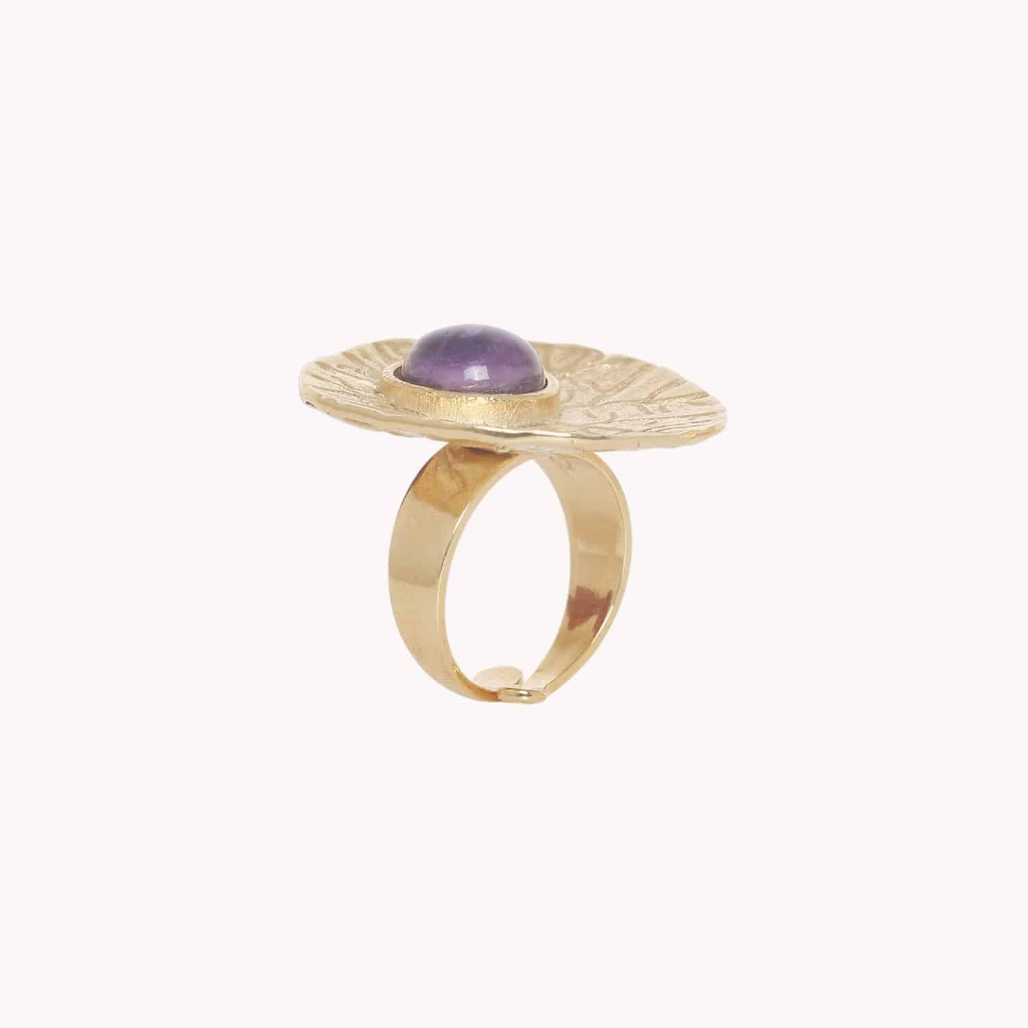 Détail améthyste bague ajustable 19--25986 Nature Bijoux