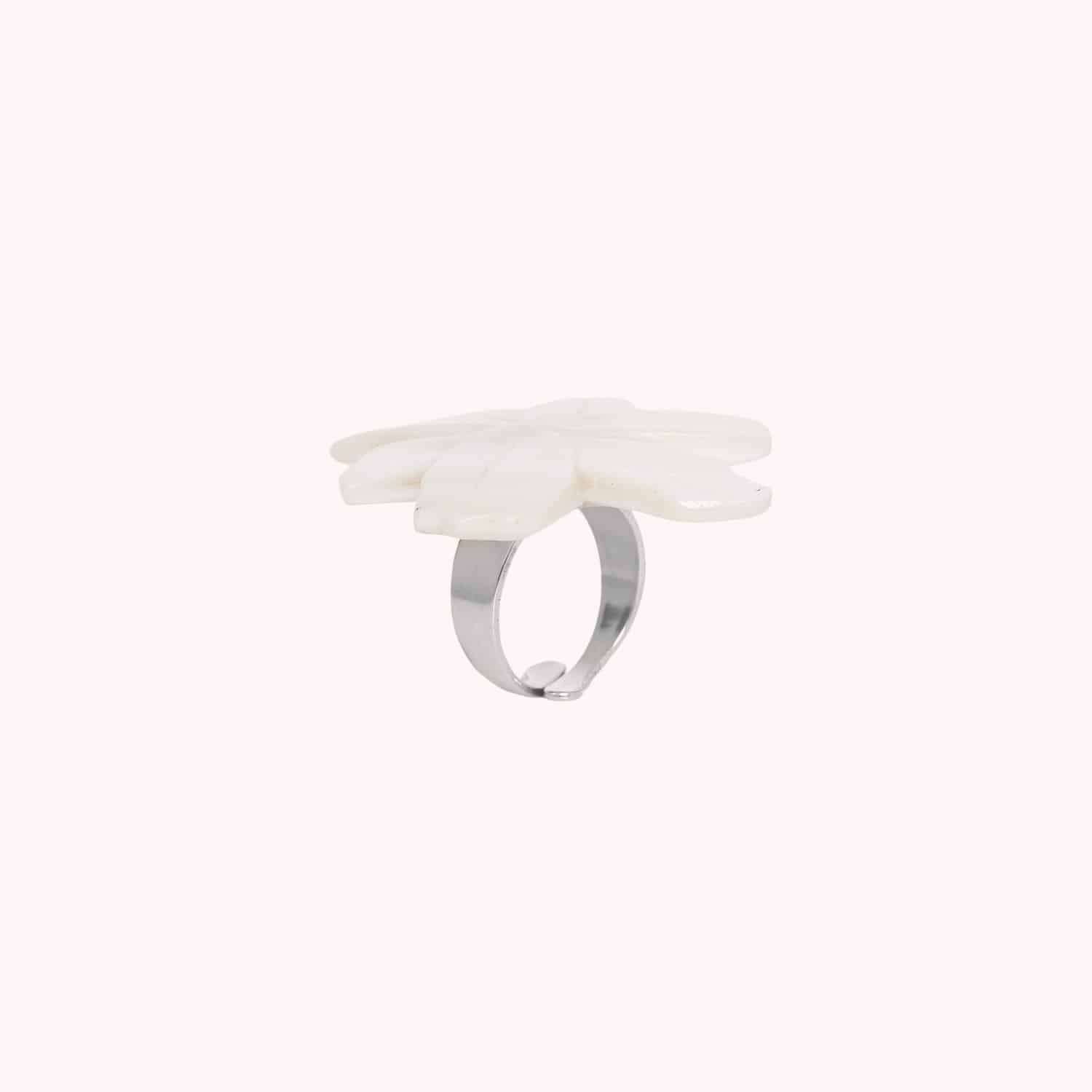 Détail matière nacre blanche bague 19--26021 Nature Bijoux