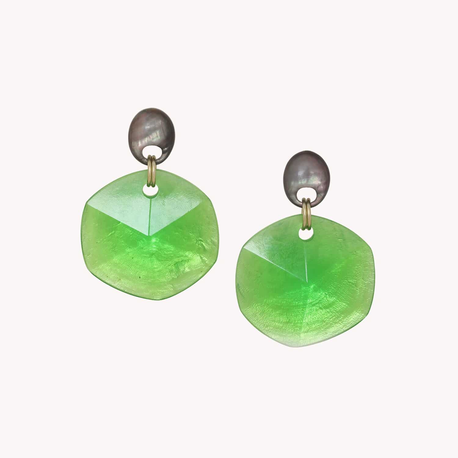 Boucles d'oreilles Combava Coquillage Capiz 12--90407 Nature Bijoux