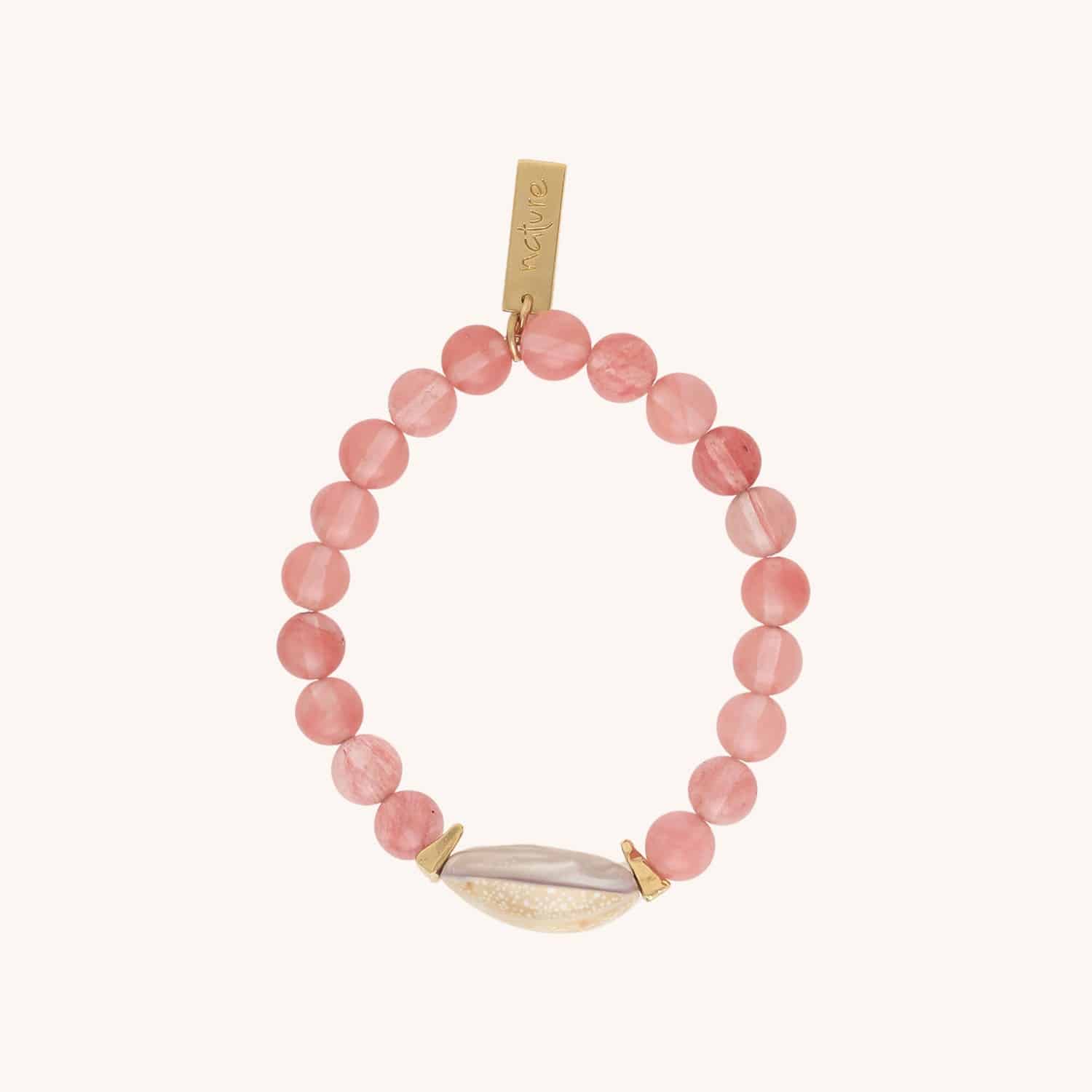 Détail quartz cerise bracelet extensible 13--44512 Nature Bijoux