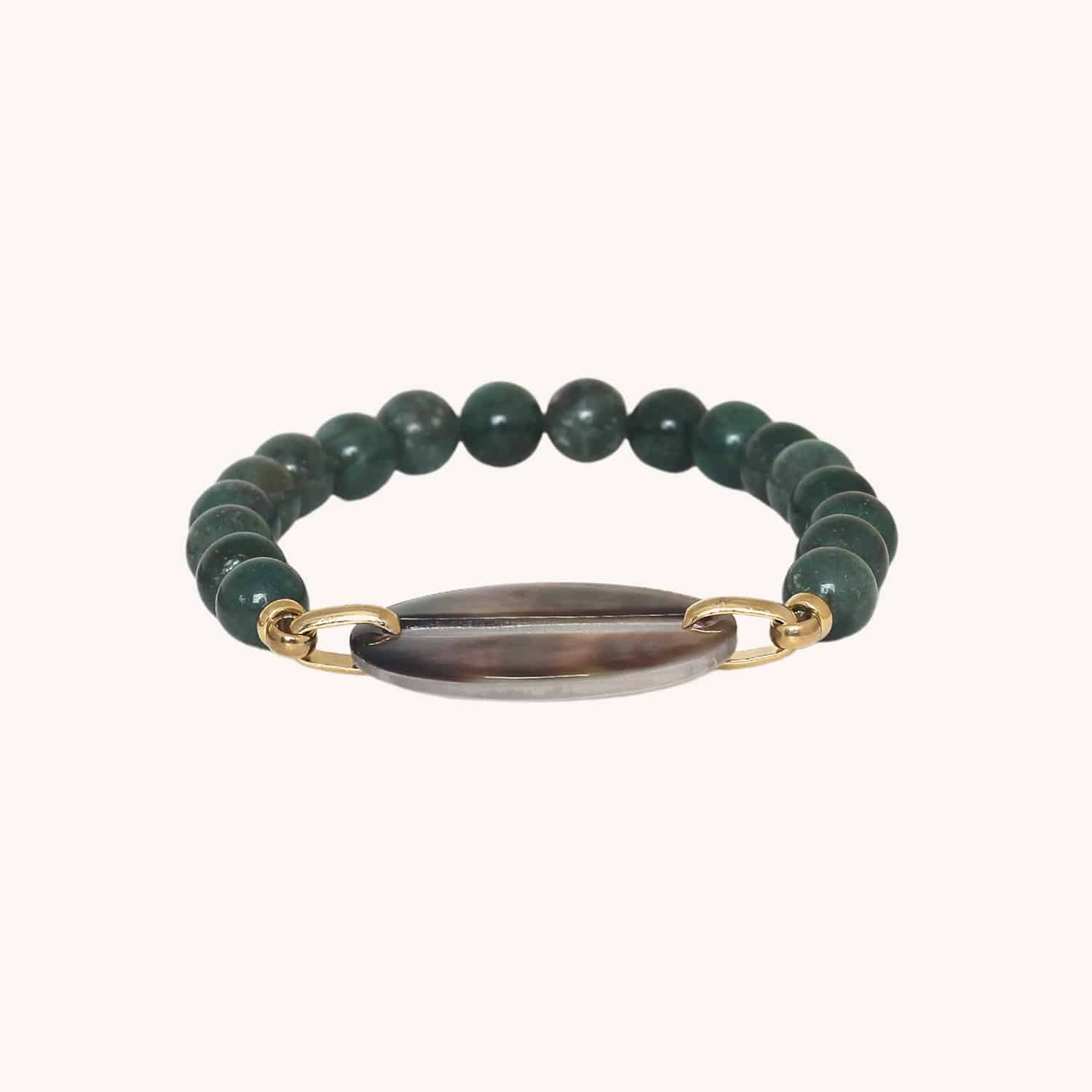 Bracelet Ellipse nacre noire aventurine 13--44534 Nature Bijoux