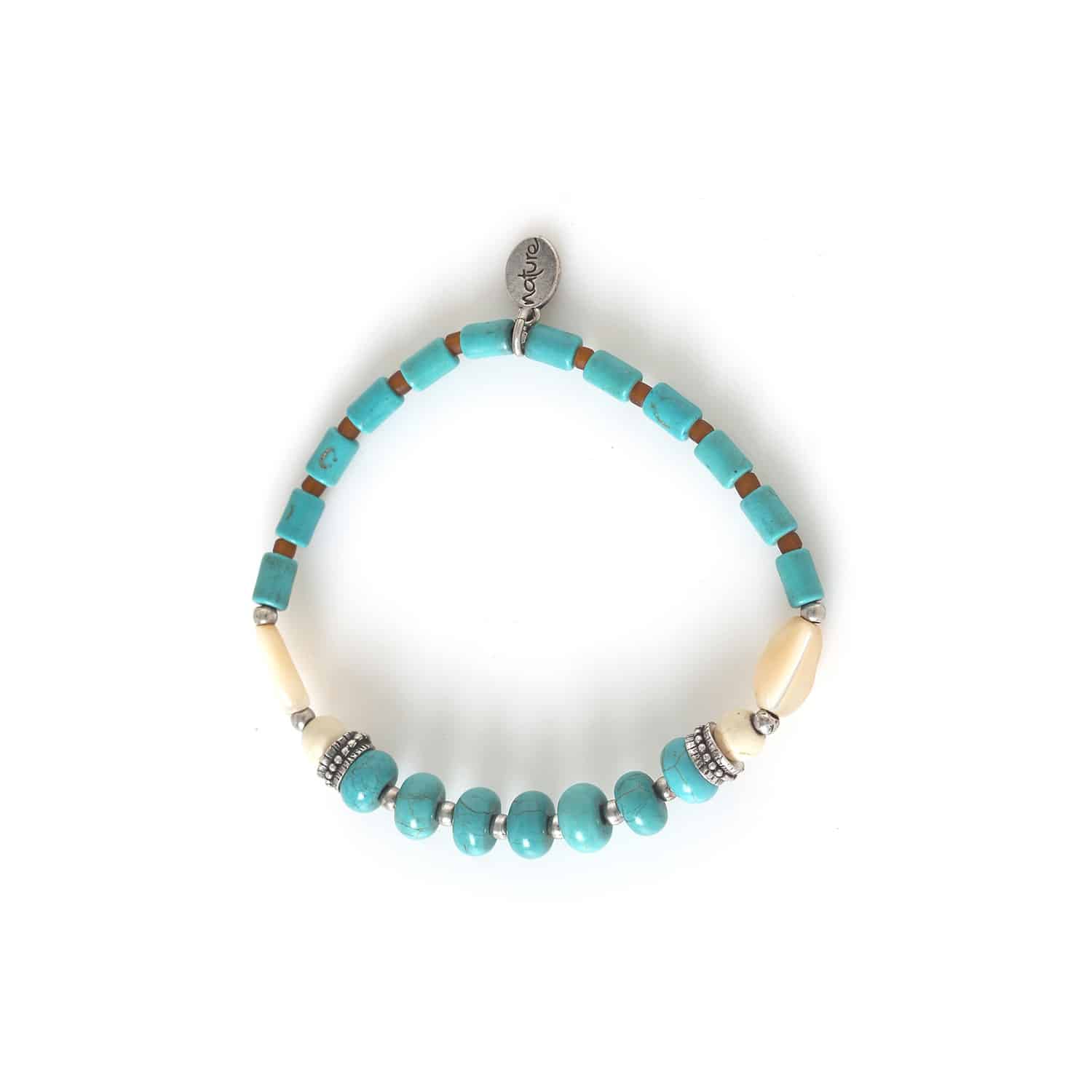 Détail matière bracelet extensible Tenerife bleu 13--43301 Nature Bijoux