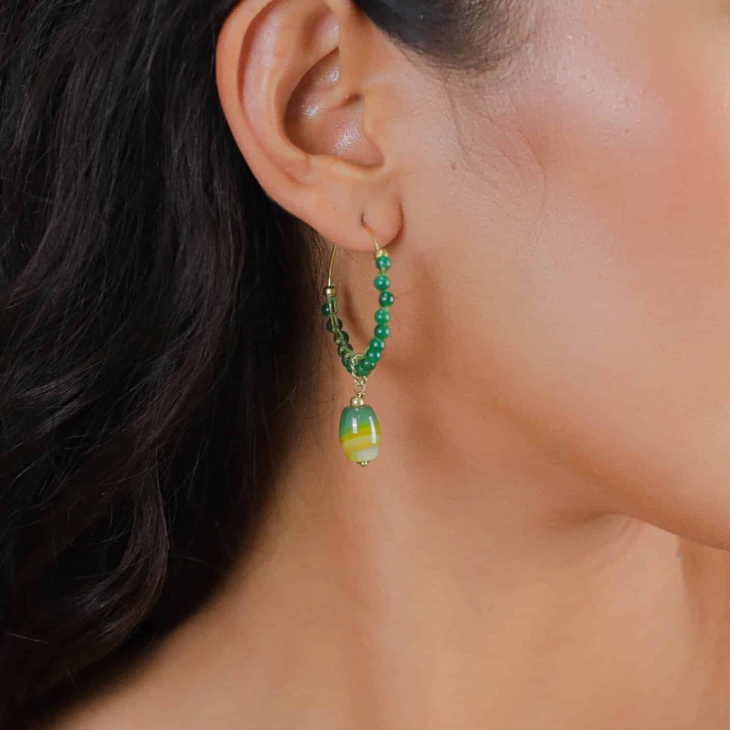 Détail créoles tissées 12CP79065 Nature Bijoux