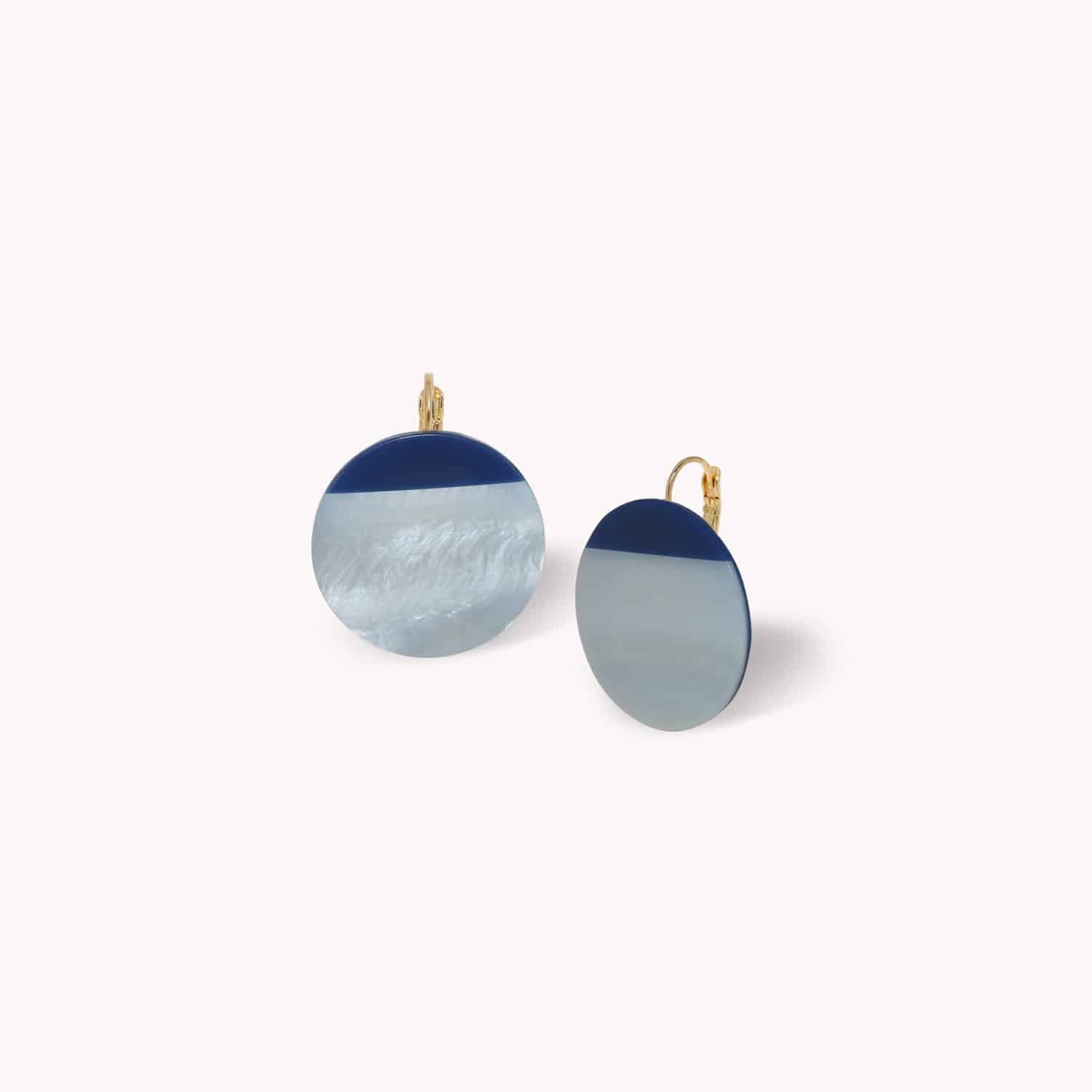 Boucles d'oreilles Nature Bijoux Horizon nacre perlière laiton 12--90734