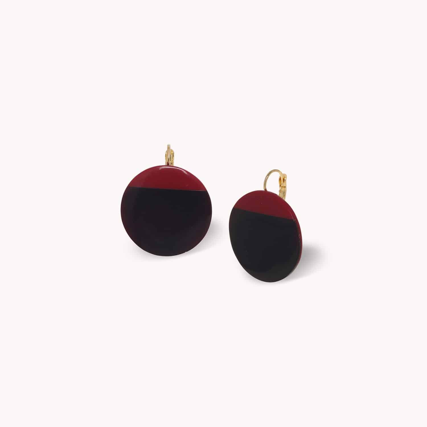 Boucles d'oreilles Nature Bijoux Horizon nacre noire laiton 12--90738