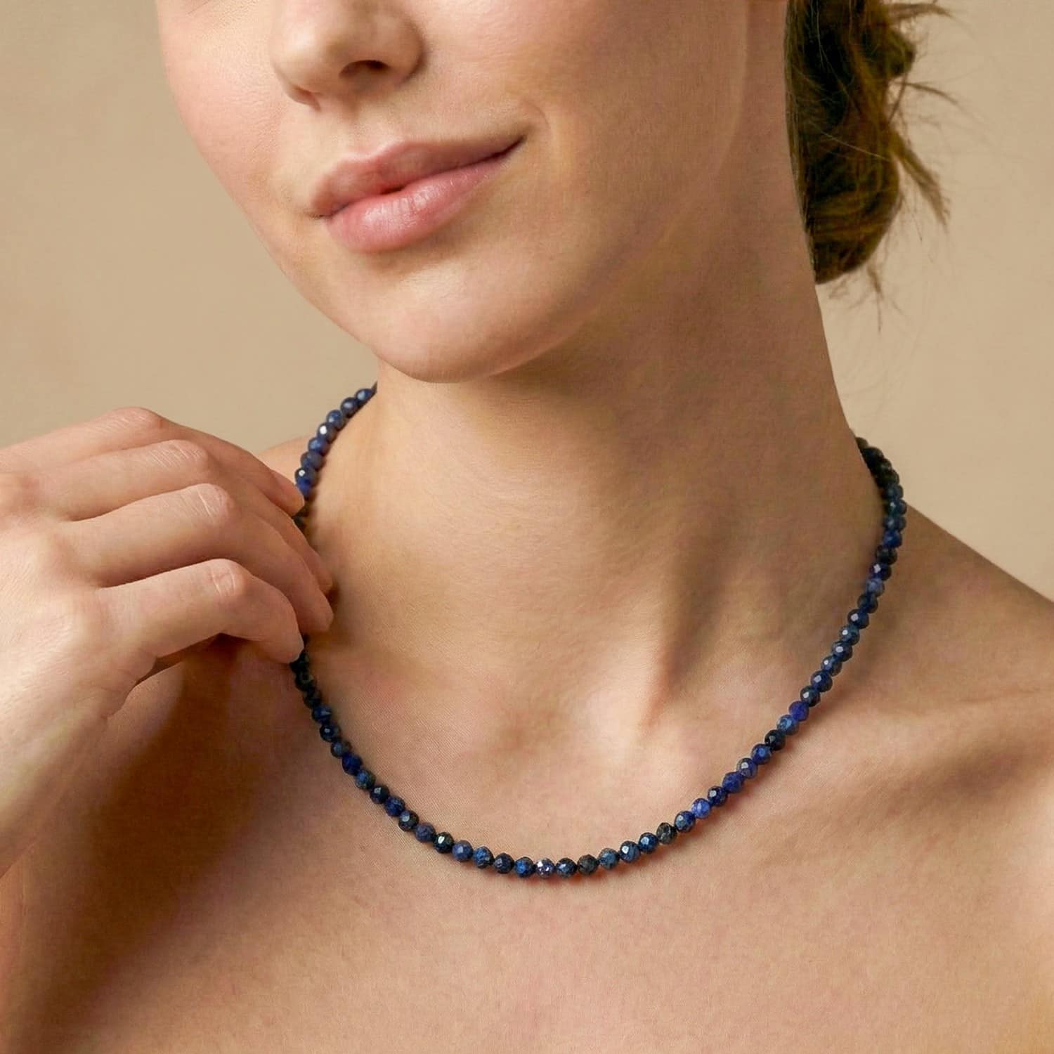 Détail pierre lapis lazuli collier 15--43882 Nature Bijoux