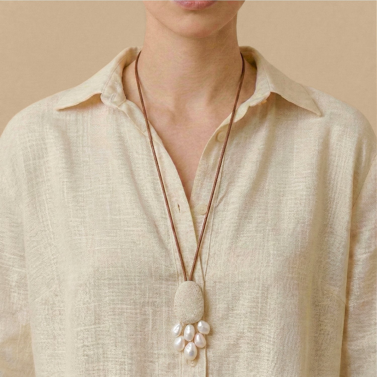 Détail perles baroques collier Nature Bijoux 15--43953