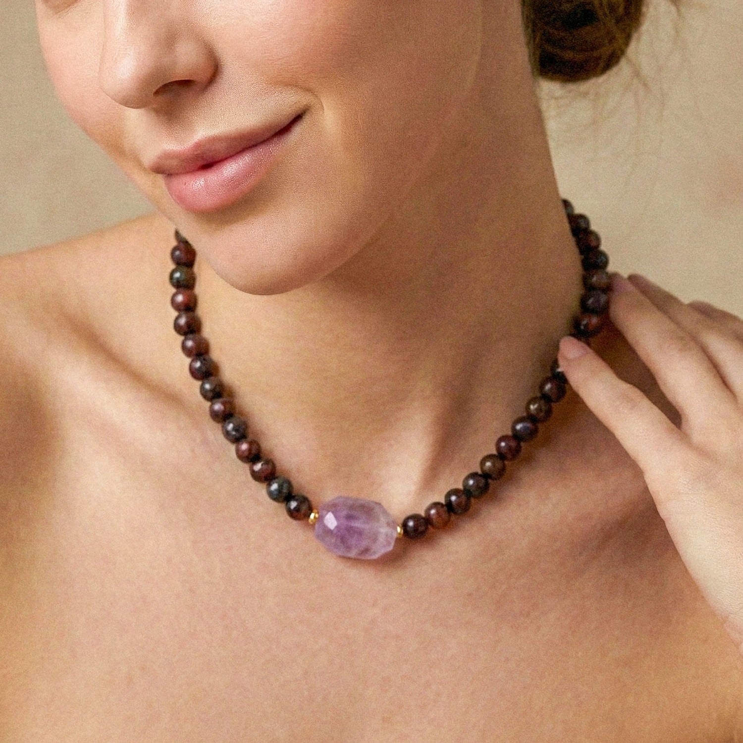 Détail pierre améthyste brute 15--43970 Nature Bijoux