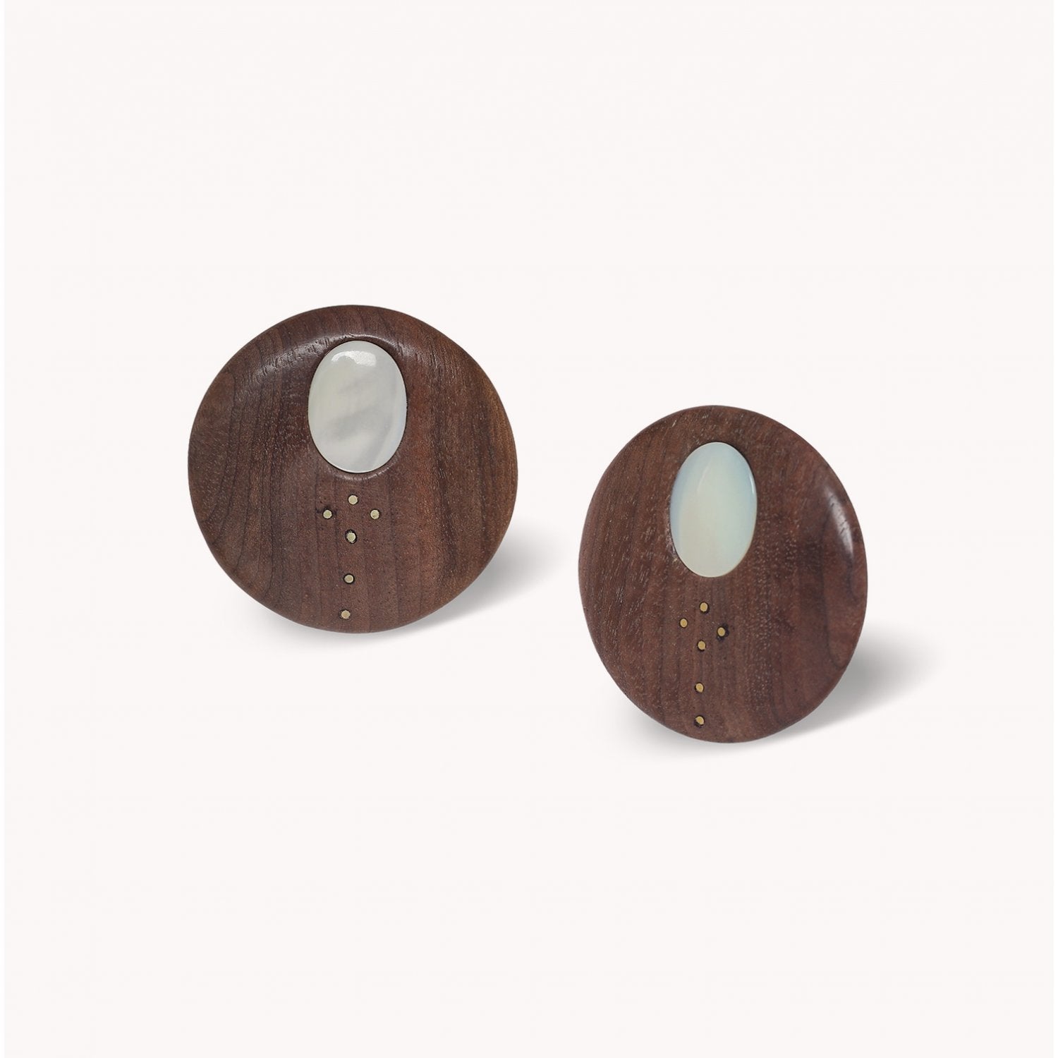 Boucles d'oreilles Oman bois laiton clips 11--90790 Nature Bijoux