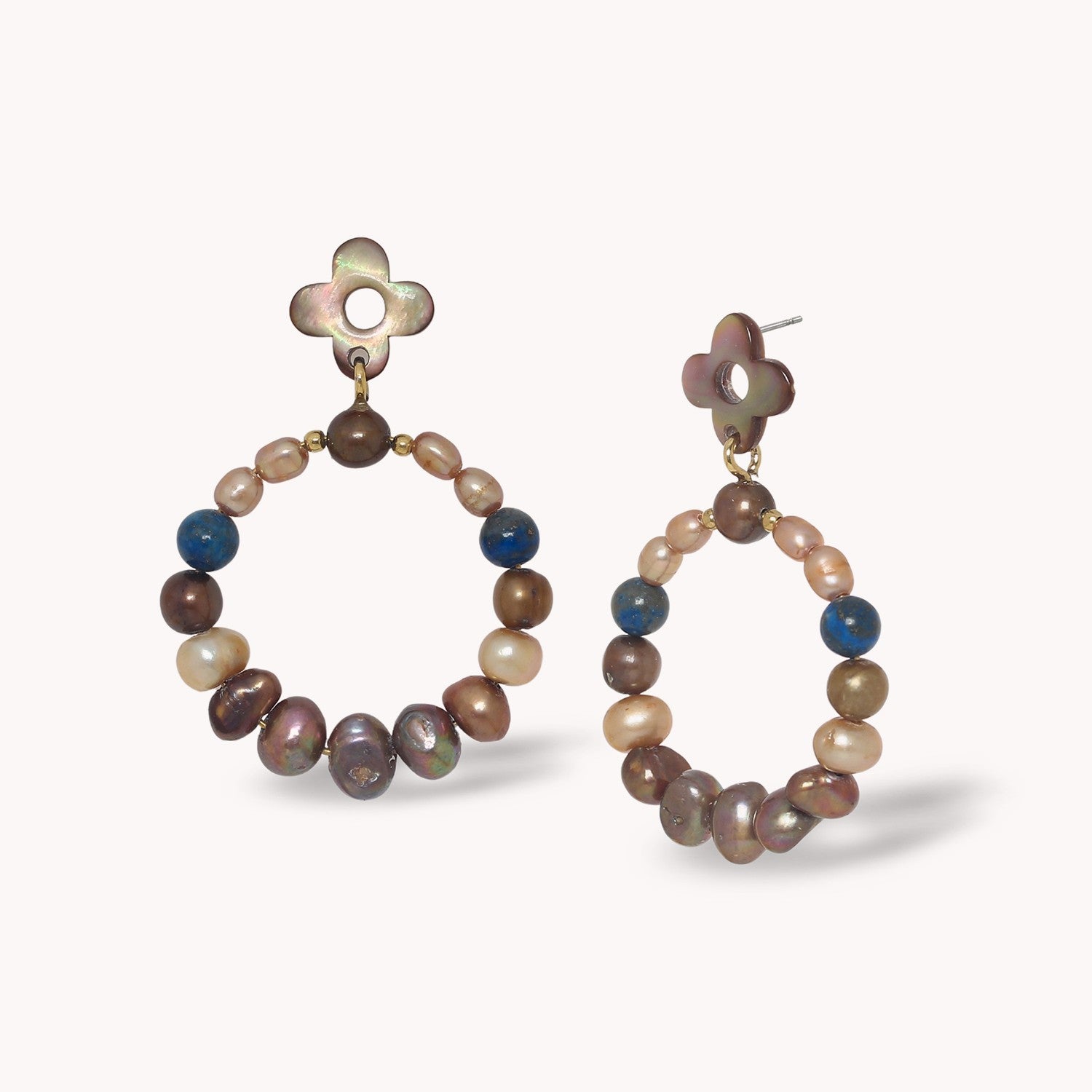 Boucles d'oreilles Montmartre perles de culture poussoir 12--90691 Nature Bijoux