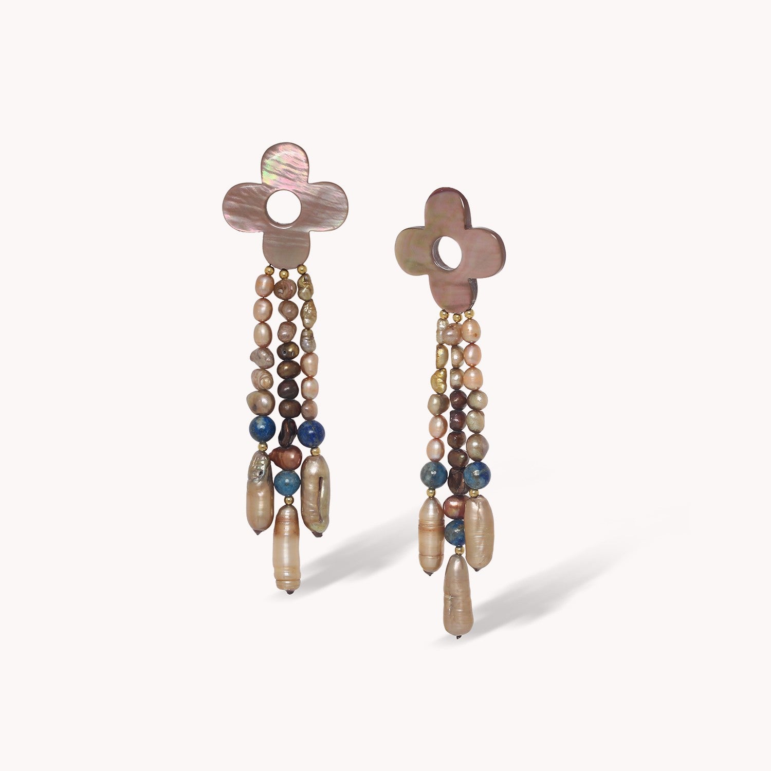Boucles d'oreille Montmartre perles de culture nacre brune 12--90692 Nature Bijoux