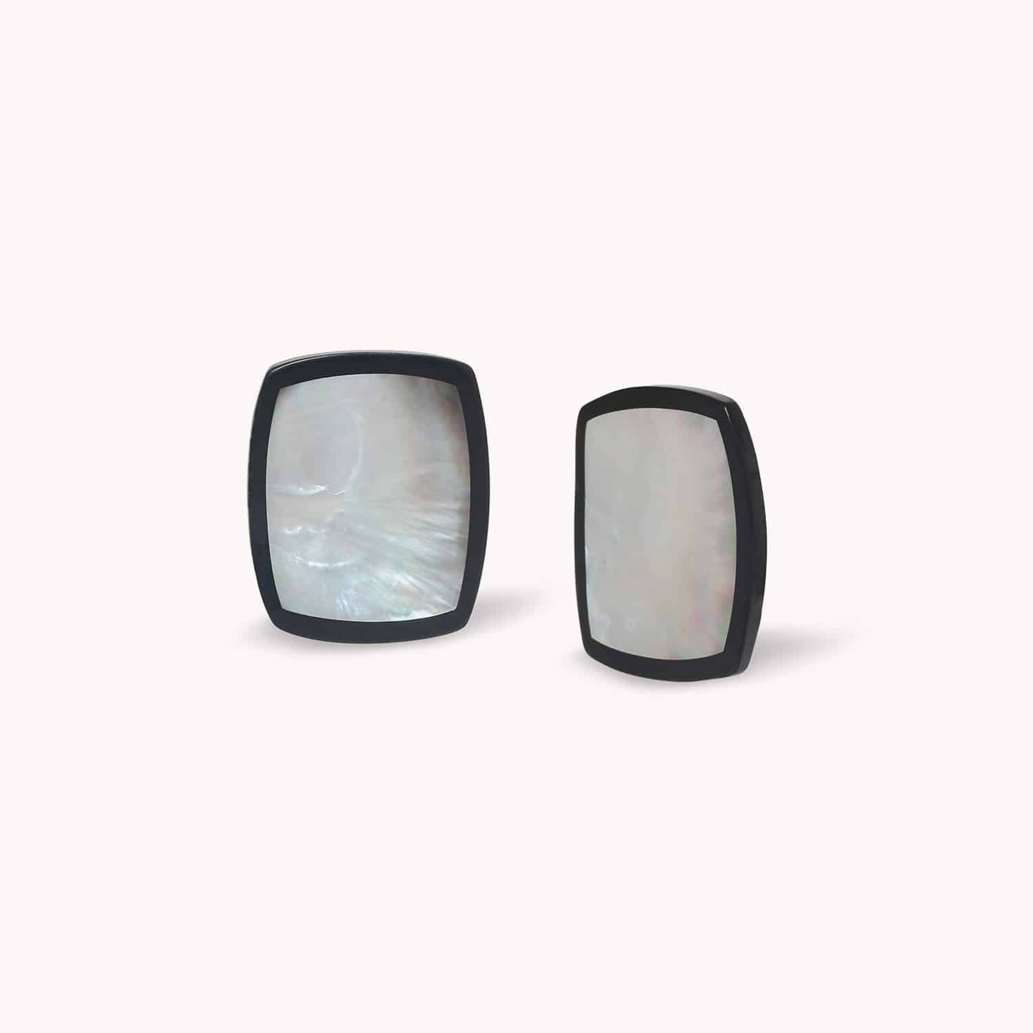 Boucles d'oreilles Calypso nacre noire laiton 12--90720 Nature Bijoux