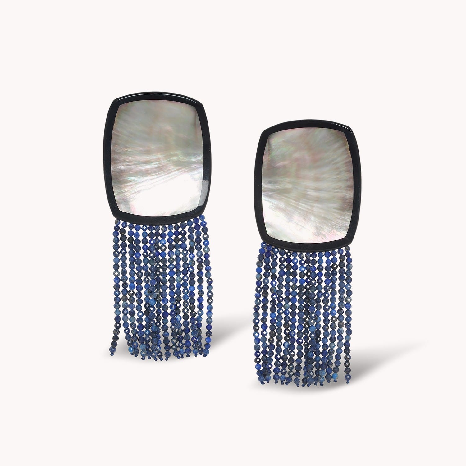 Boucles d'oreilles Nature Bijoux Calypso Laiton Lapis-lazuli 12--90721