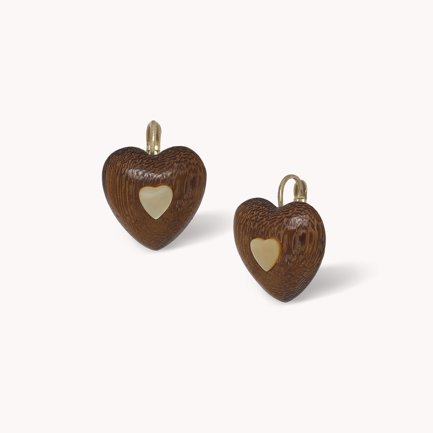 Boucles d'oreilles Wild Heart bois de roblès 12--90754 Nature Bijoux