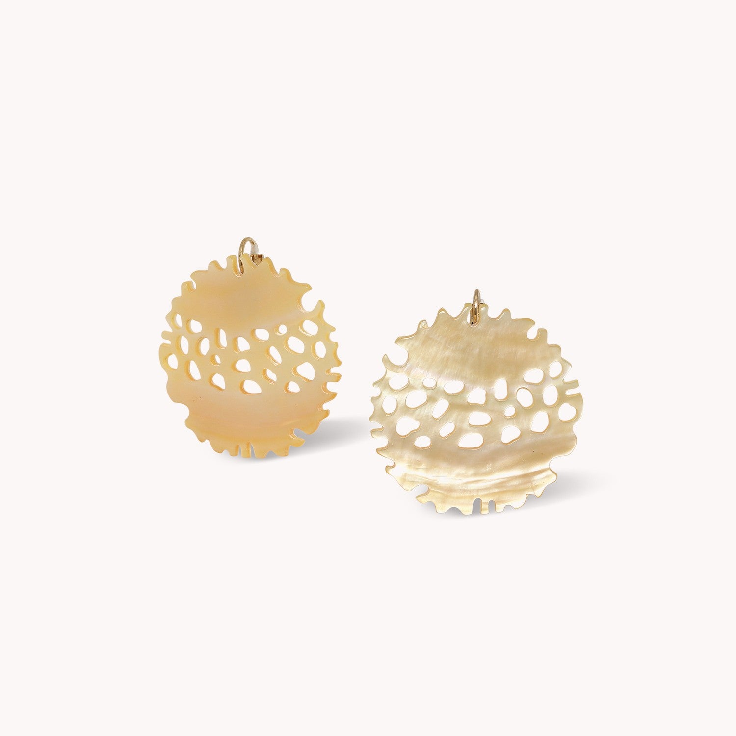 Boucles d'oreilles Corallium nacre dorée 12--90763 Nature Bijoux
