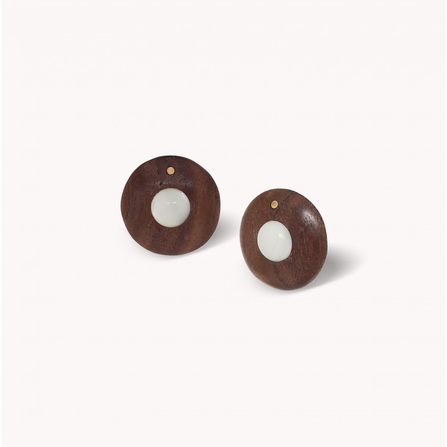 Boucles d'oreille Oman en bois et nacre 12--90797 Nature Bijoux