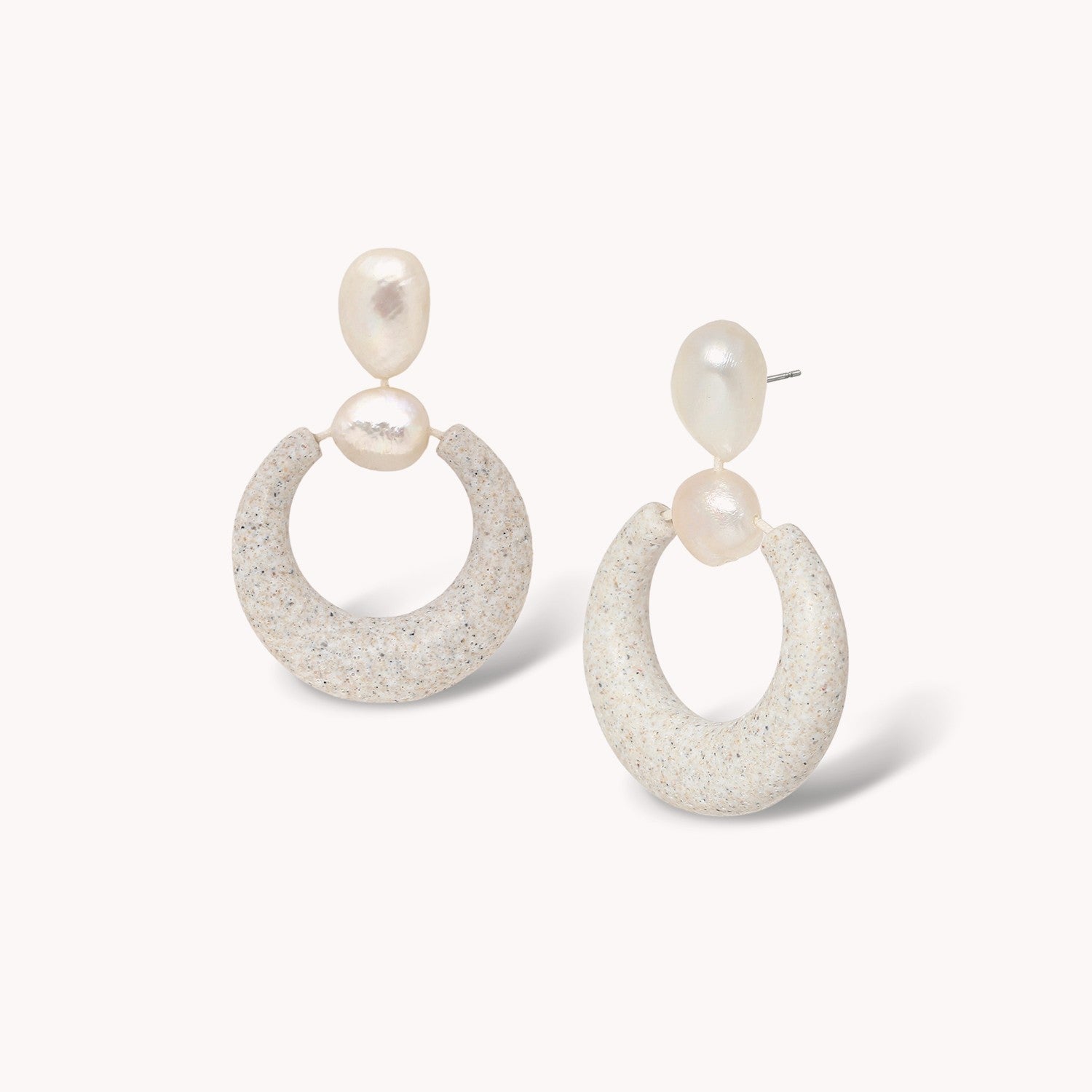 Boucles d'oreilles Nature Bijoux Bora Bora en laiton et sable 12--90805