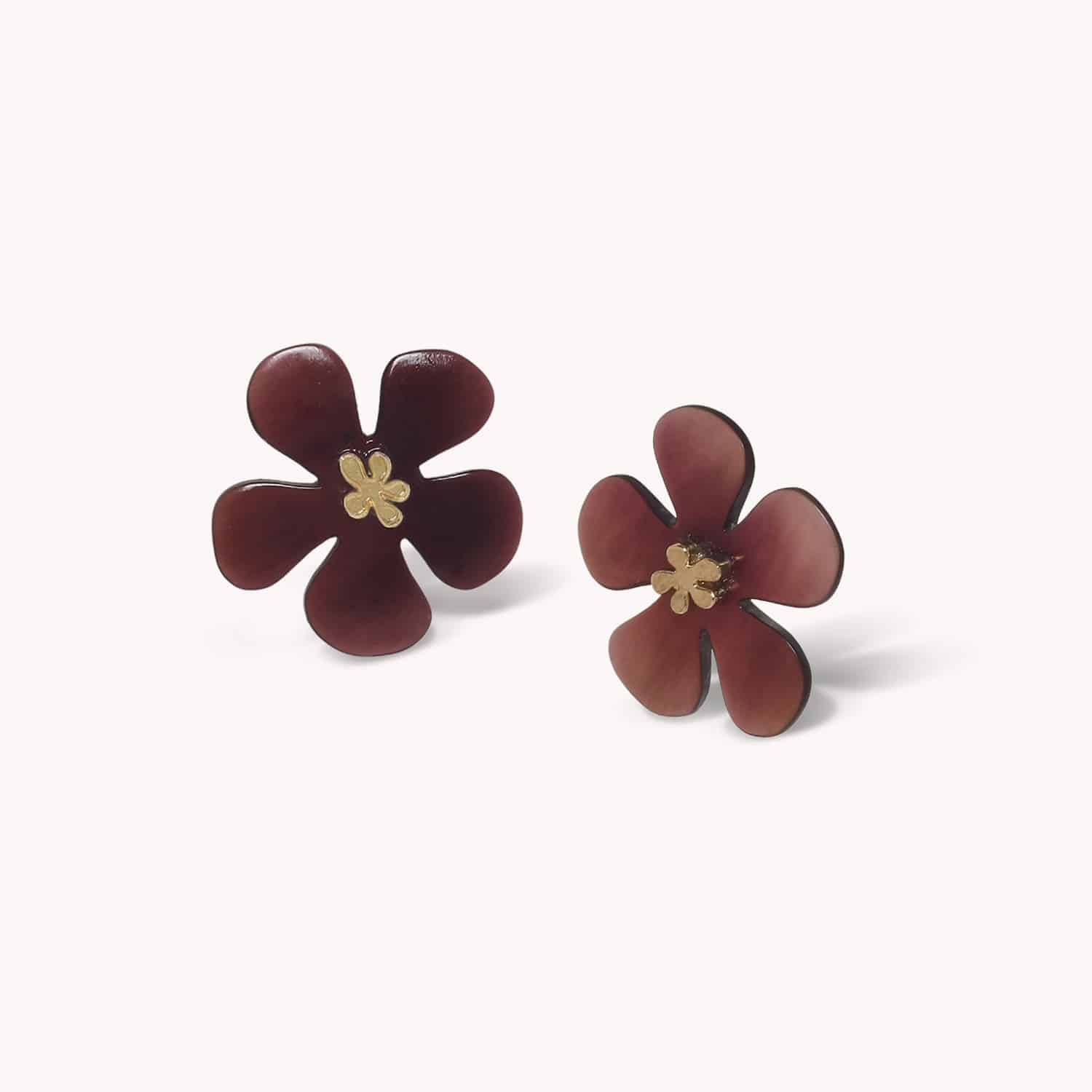 Boucles d'oreille Belle De Nuit nacre noire 12--90839 Nature Bijoux