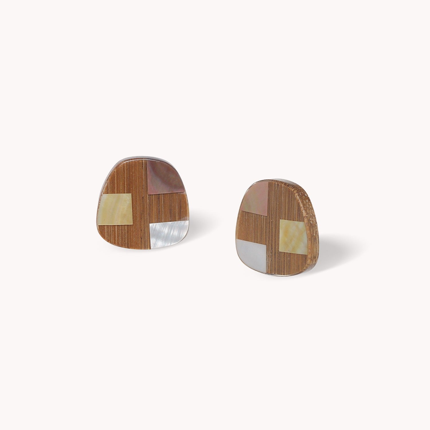 Boucles d'oreille Kamakura bambou nacre 12--90862 Nature Bijoux