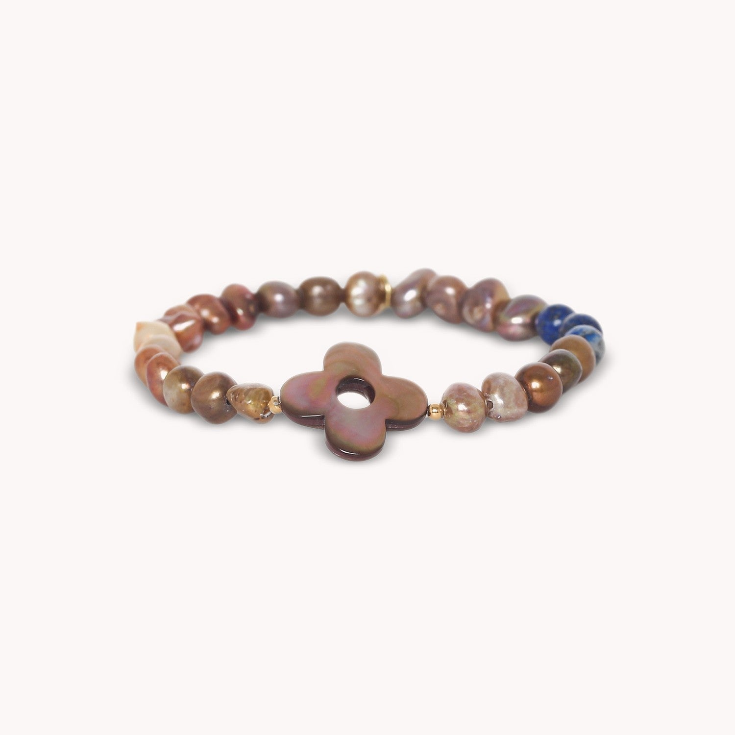 Bracelet Montmartre perles d'eau douce et nacre brune Nature Bijoux sku 13--44605