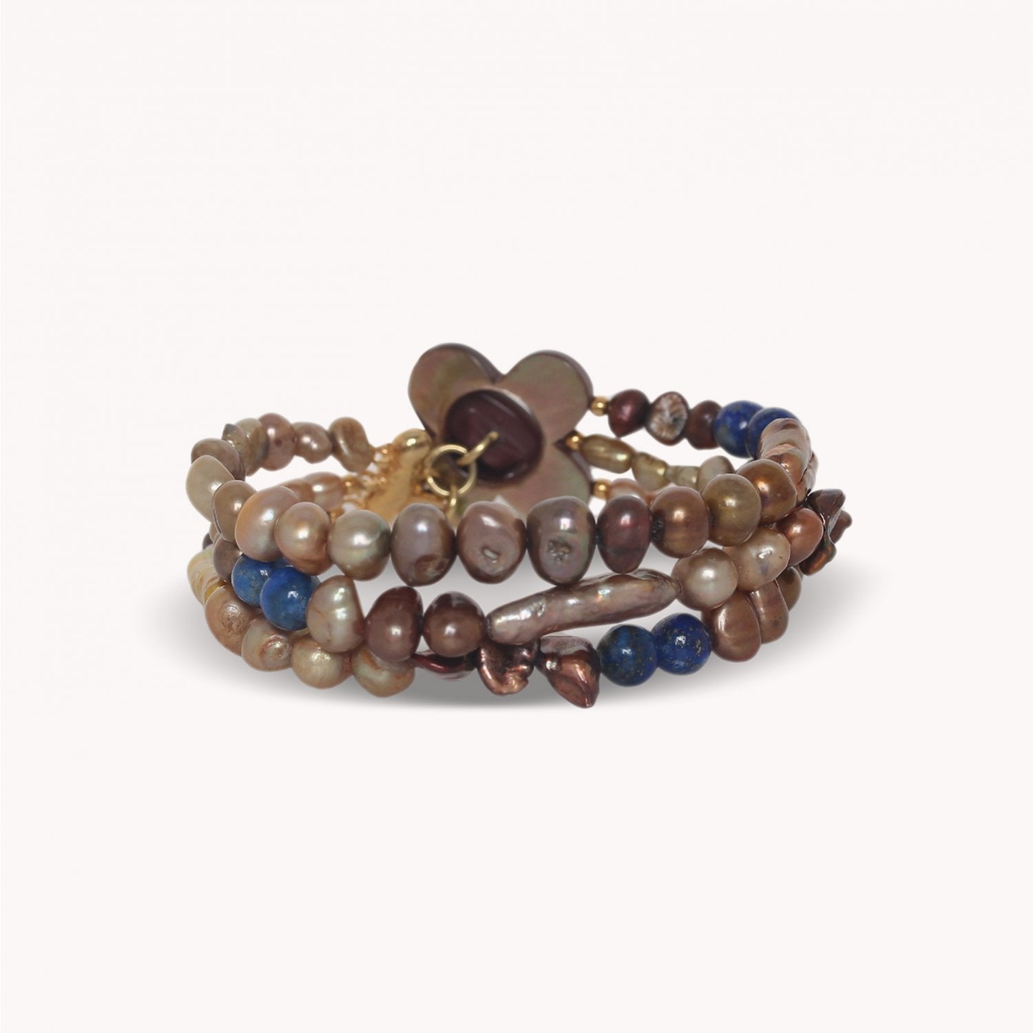 Bracelet Montmartre nacre brune 13--44606 Nature Bijoux