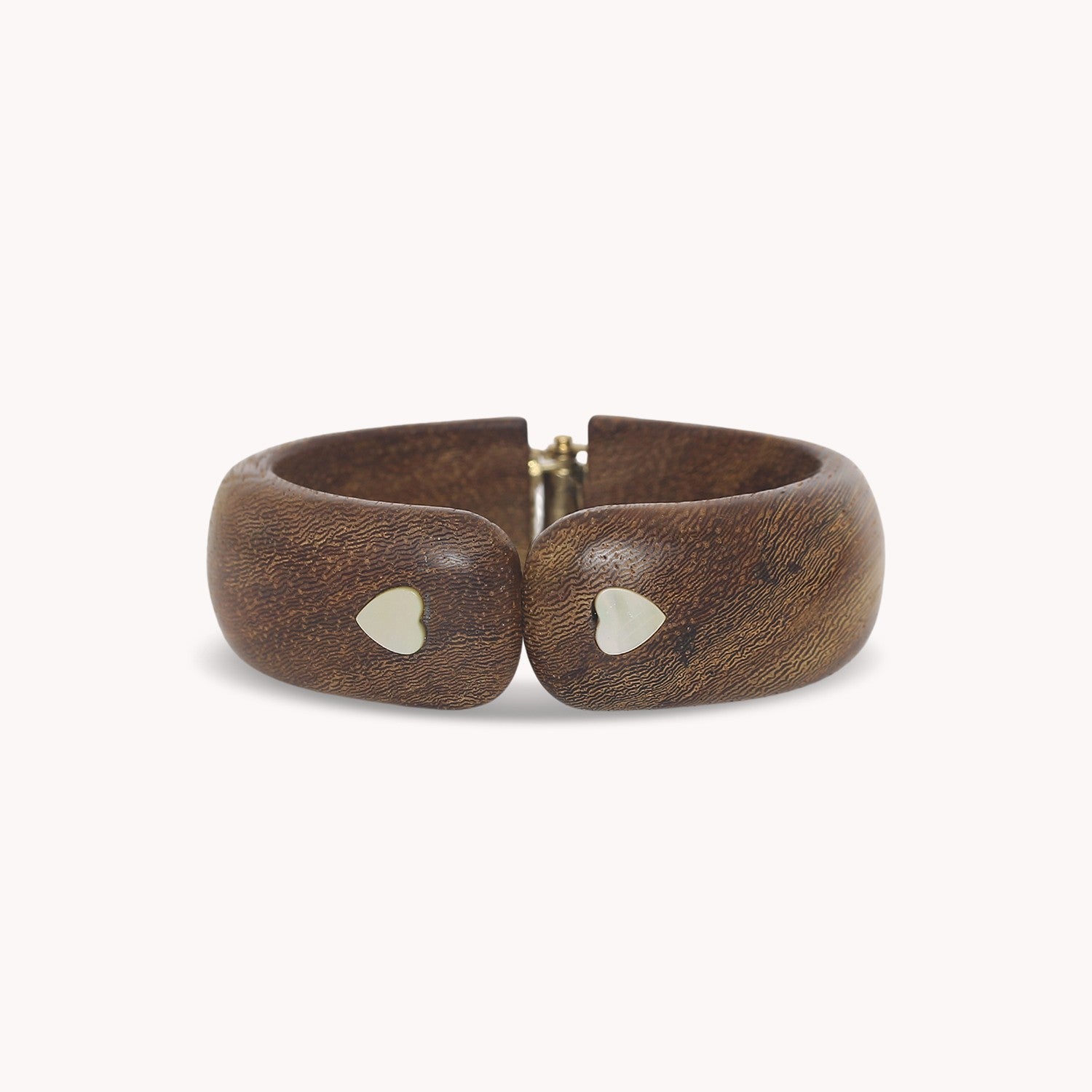 Bracelet Nature Bijoux Wild Heart Bois de Robles Nacre Dorée 13--44654