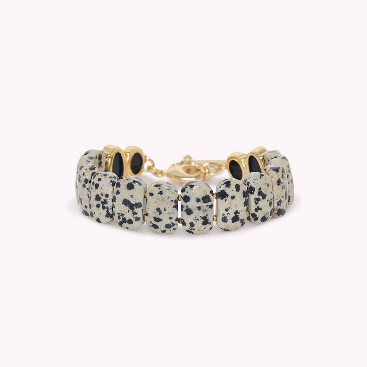 Bracelet Kinshasa Jaspe Dalmatien 13--44732 Nature Bijoux