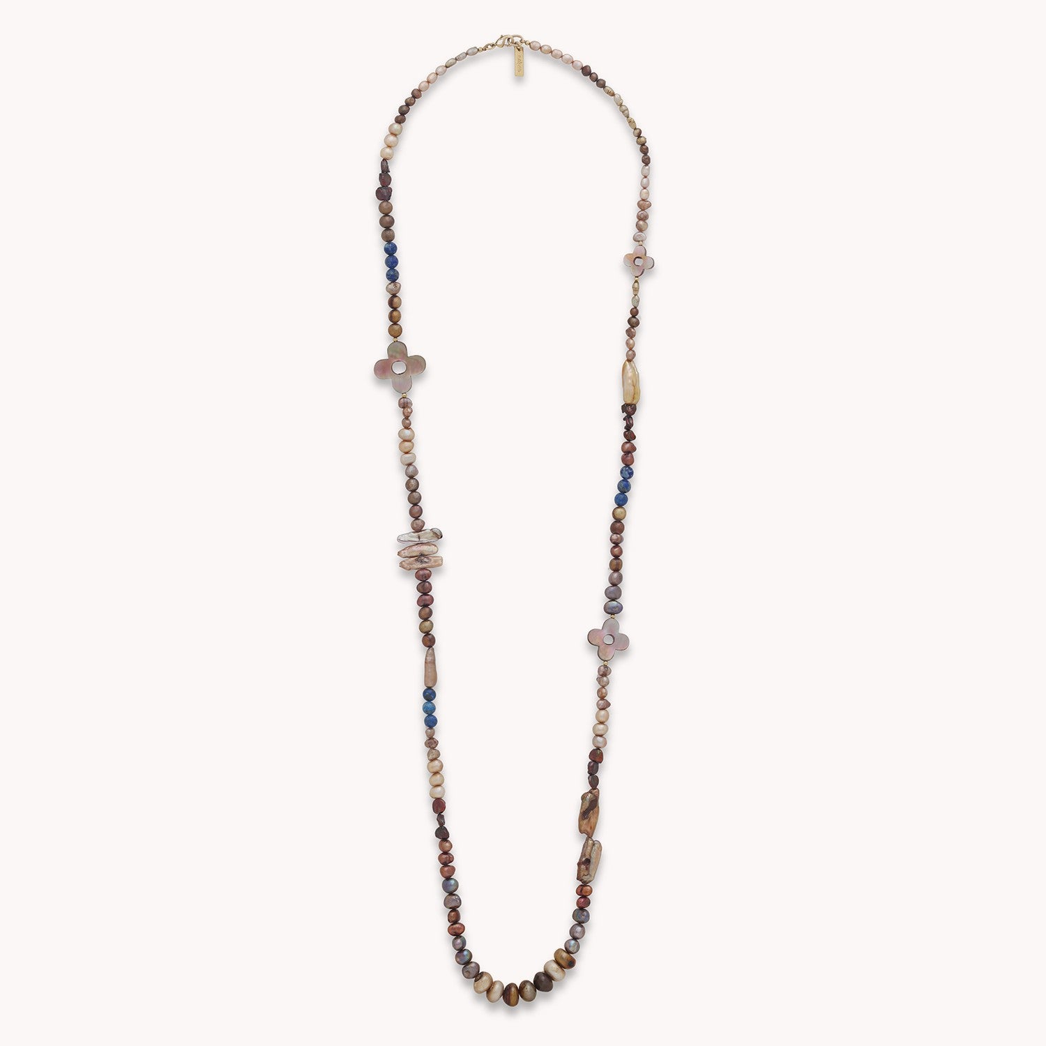 Collier Montmartre matières naturelles lapis-lazuli et nacre 15--43860 Nature Bijoux