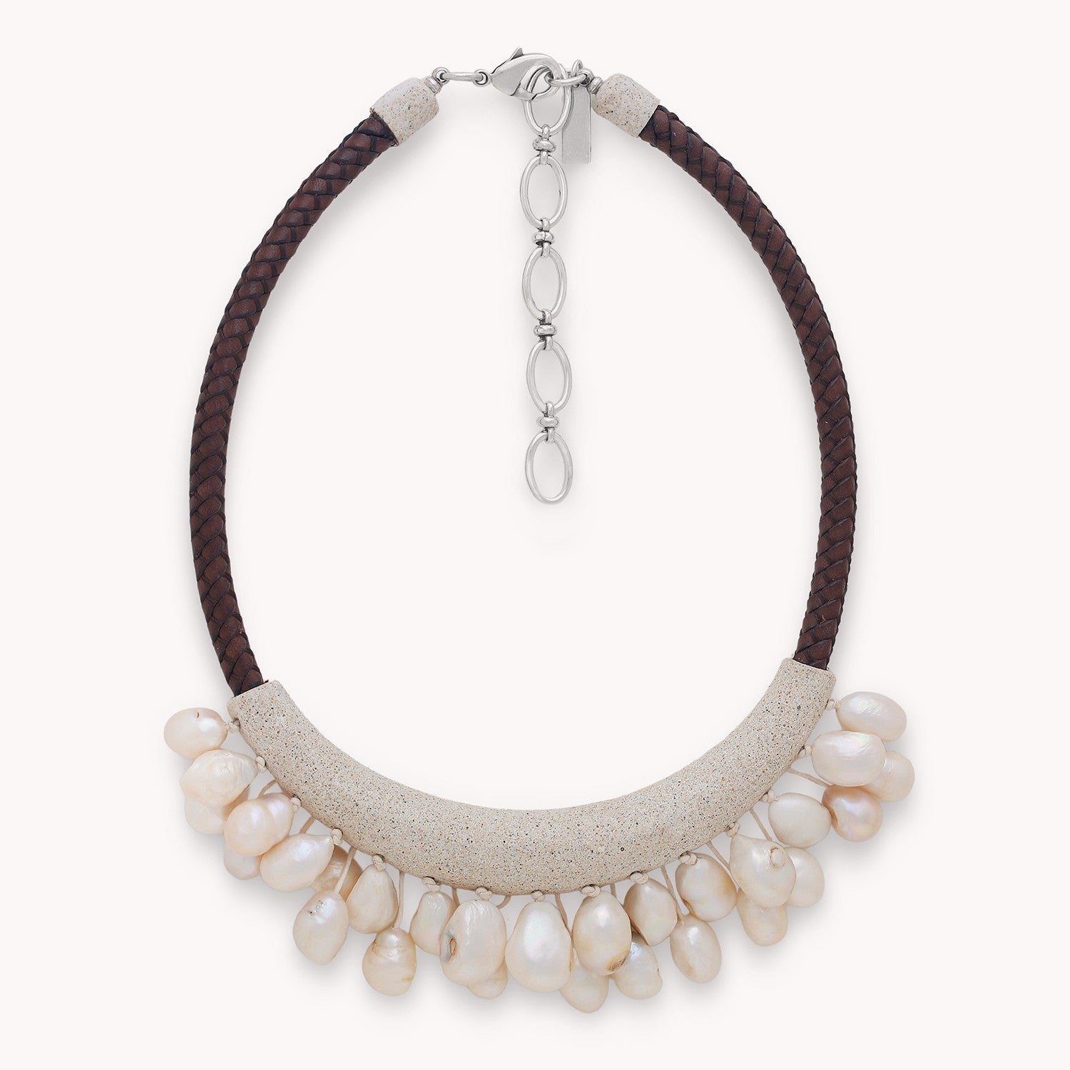 Collier Bora Bora perles de culture laiton nature bijoux 15--43950